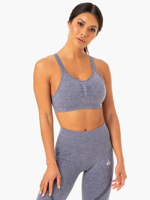 Sculpt Seamless Sports Bra - Navy Marl sold by Ryderwear