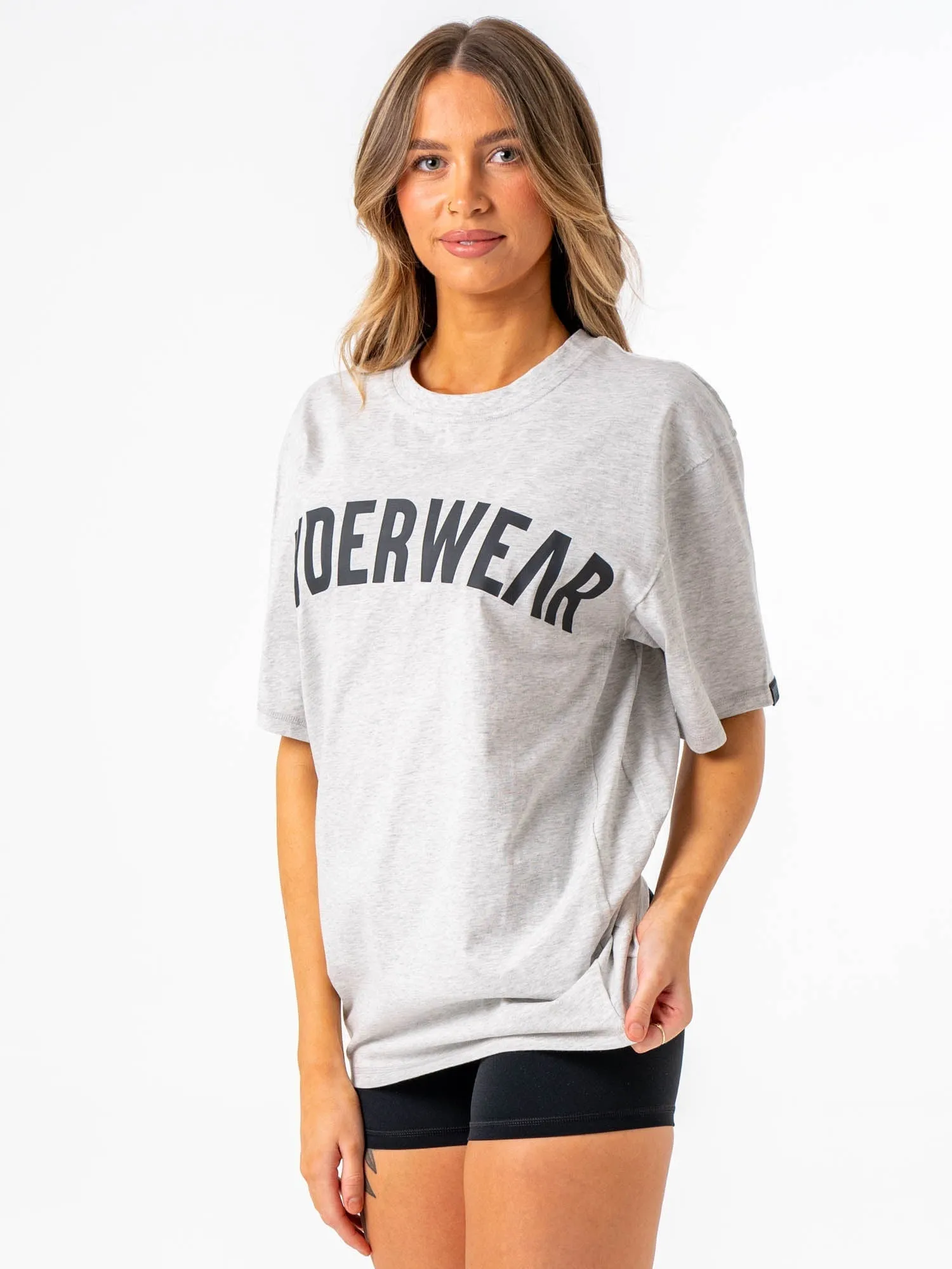 Force Oversized T-Shirt - Chalk Grey Marl sold by Ryderwear product image thumbnail 3