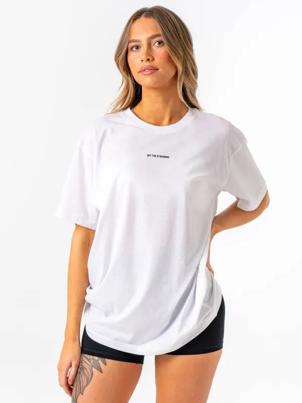 Emerge Oversized T-Shirt - White sold by Ryderwear