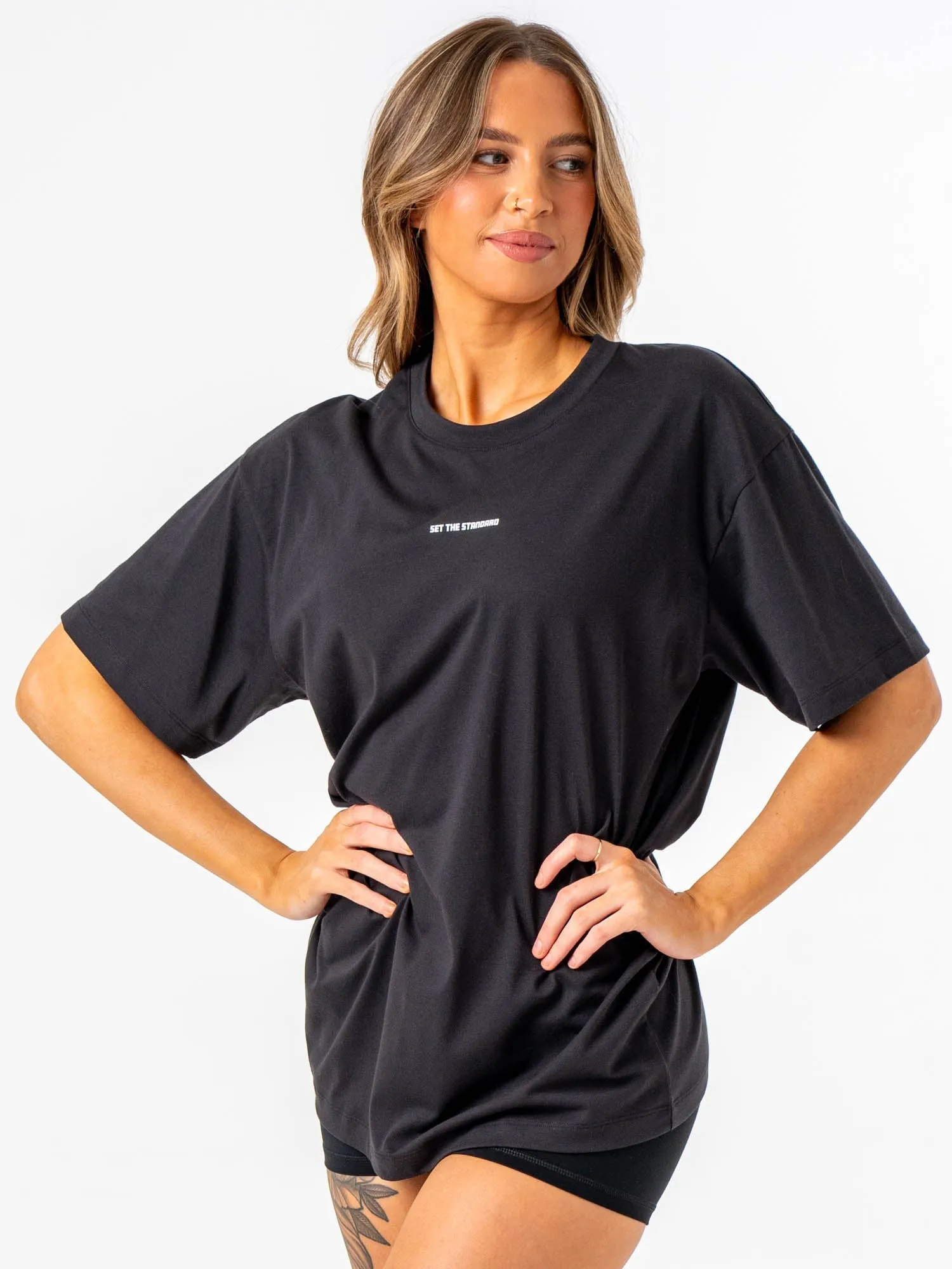 Emerge Oversized T-Shirt - Faded Black sold by Ryderwear product image thumbnail 3