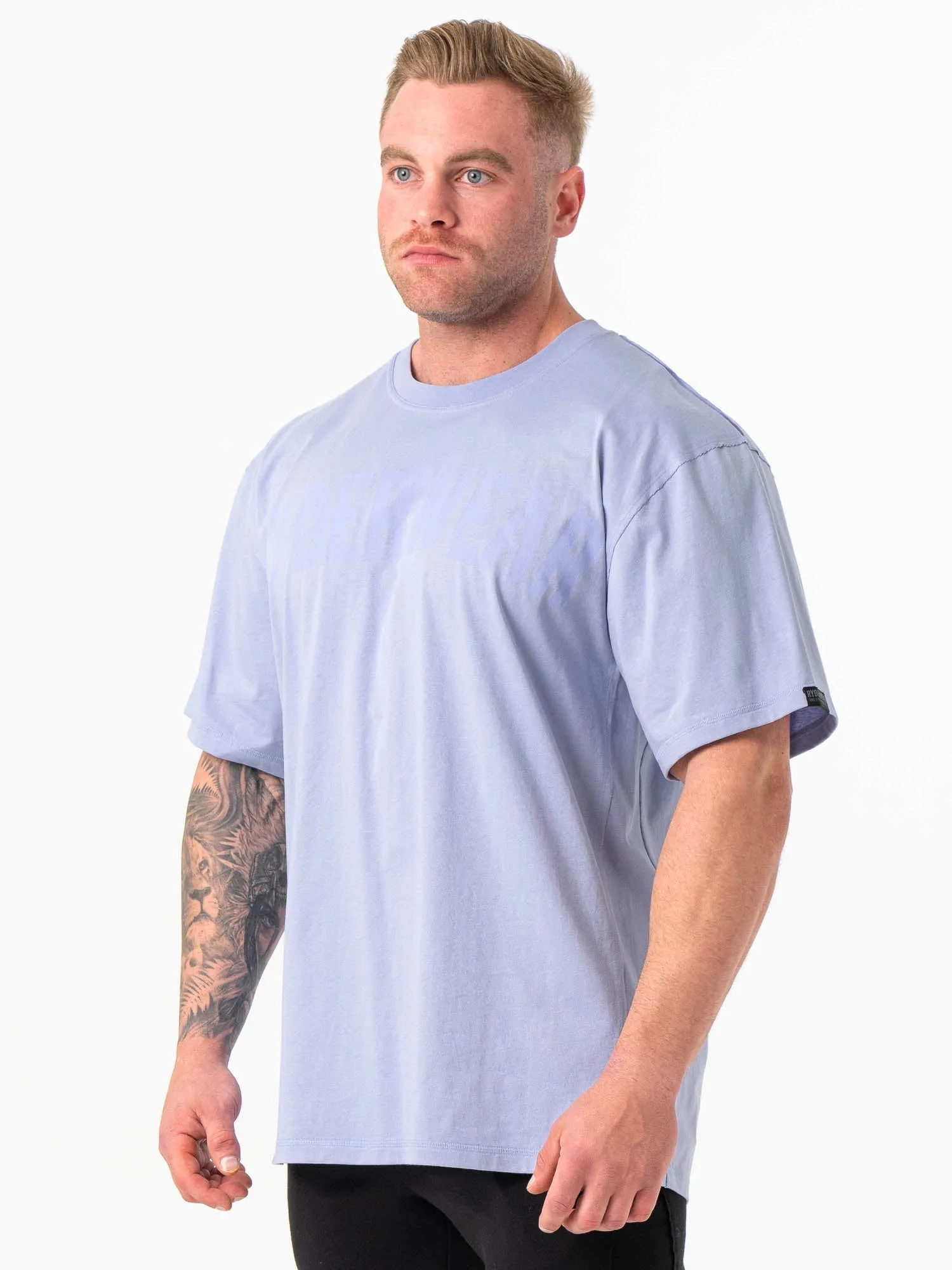Force Oversized T-Shirt - Lilac Blue sold by Ryderwear product image thumbnail 4