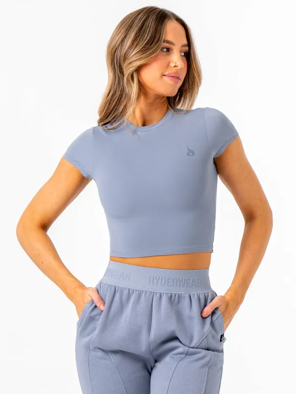 NKD Tee - Steel Blue sold by Ryderwear