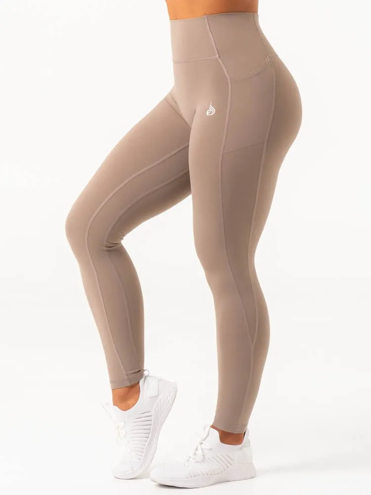 NKD Pocket Leggings - Taupe sold by Ryderwear product image thumbnail 2