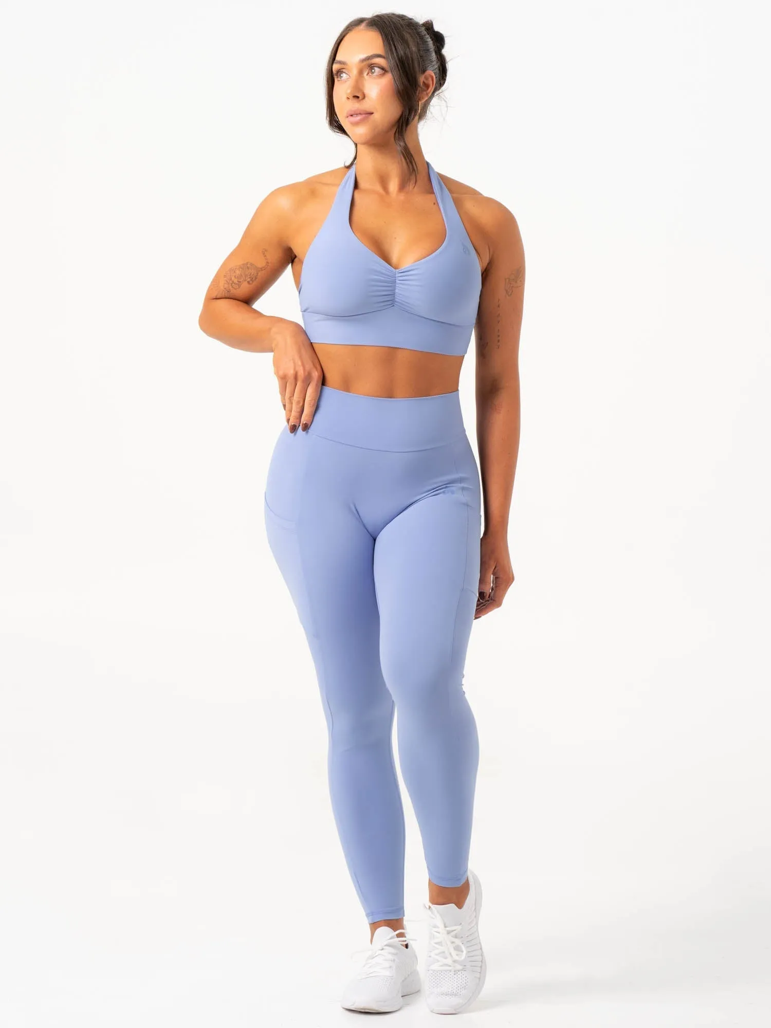 NKD V Scrunch Pocket Leggings - Dreamy Blue sold by Ryderwear product image thumbnail 5