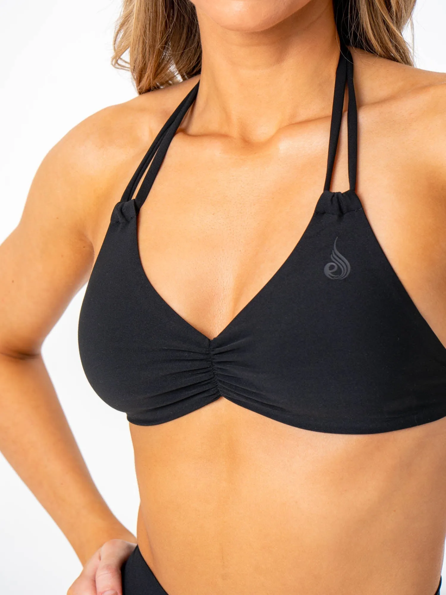 NKD Twin Strap Halter Bra - Black sold by Ryderwear product image thumbnail 4