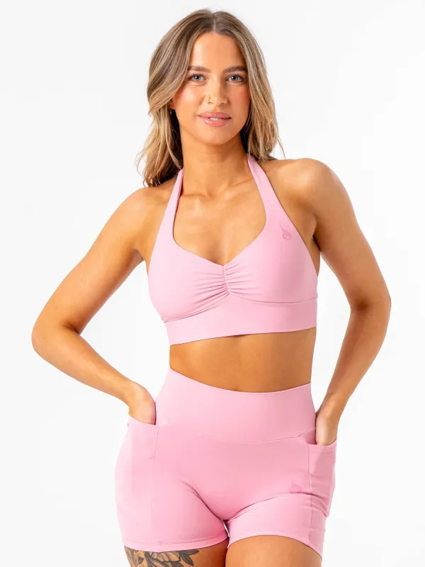 NKD Scrunch Halter Bra - Pink Sugar sold by Ryderwear