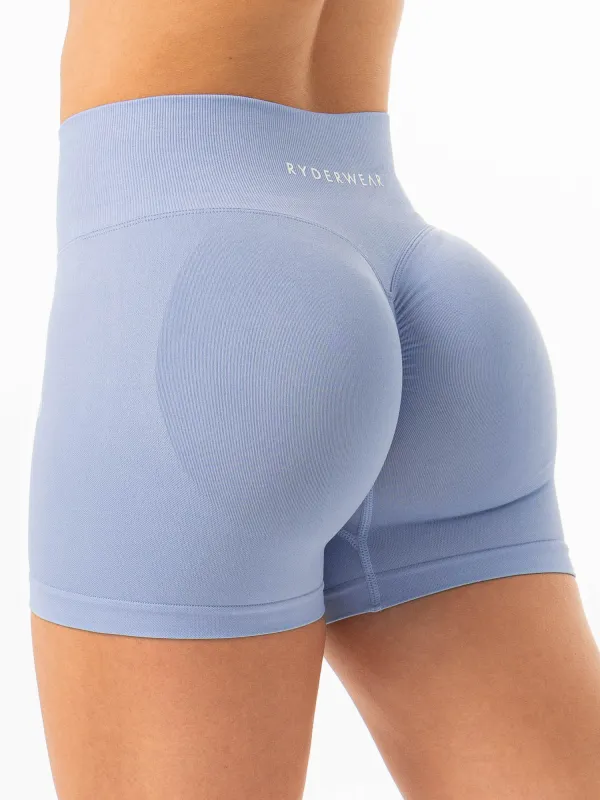 Sculpt Seamless Shorts - Sky Blue sold by Ryderwear