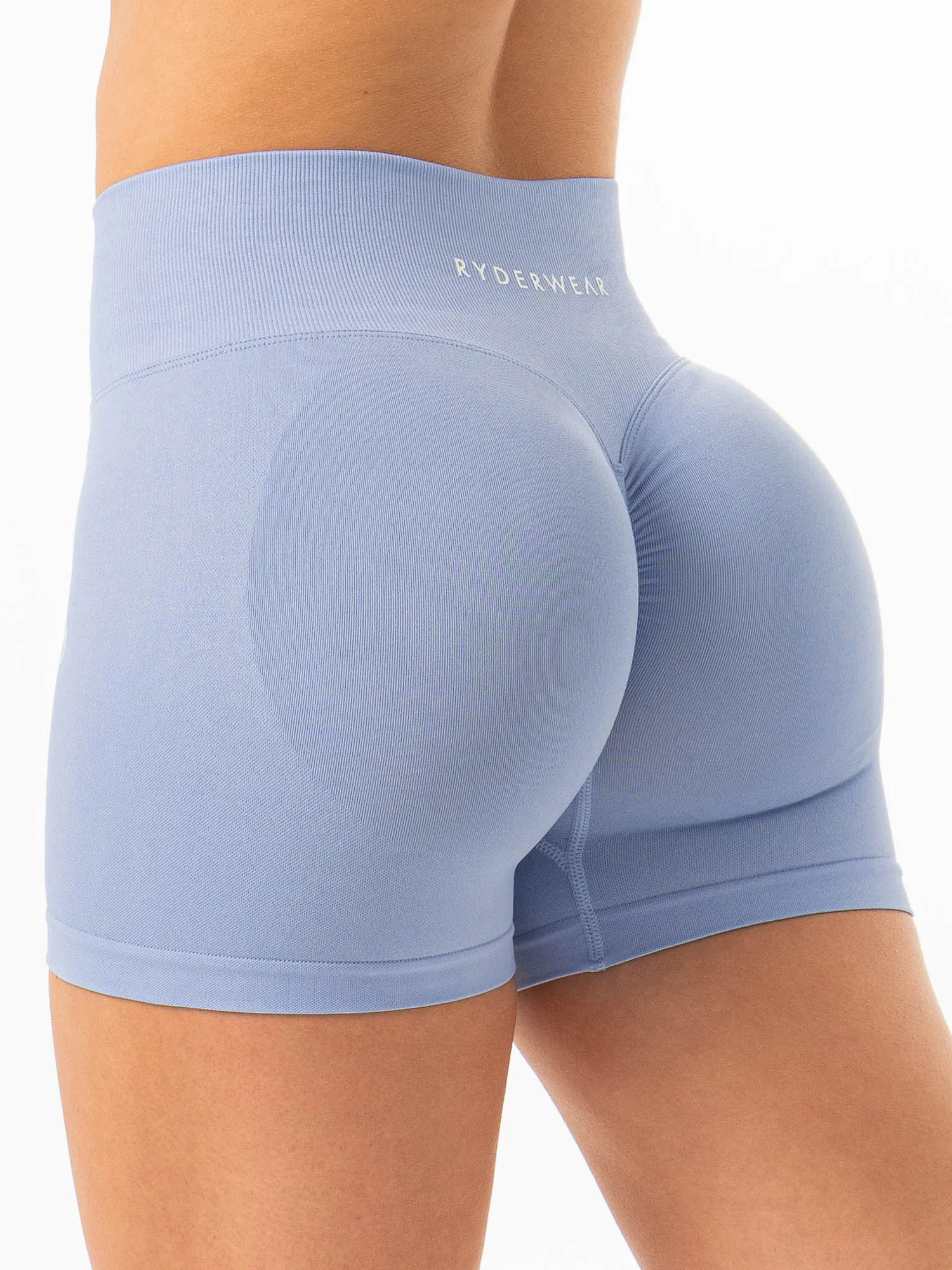 Sculpt Seamless Shorts - Sky Blue sold by Ryderwear