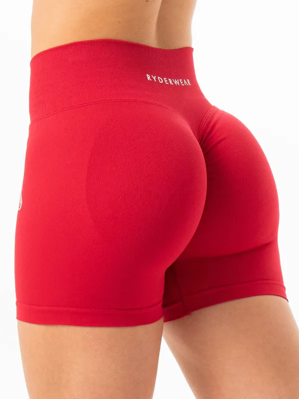 Sculpt Seamless Shorts - Cherry Red sold by Ryderwear