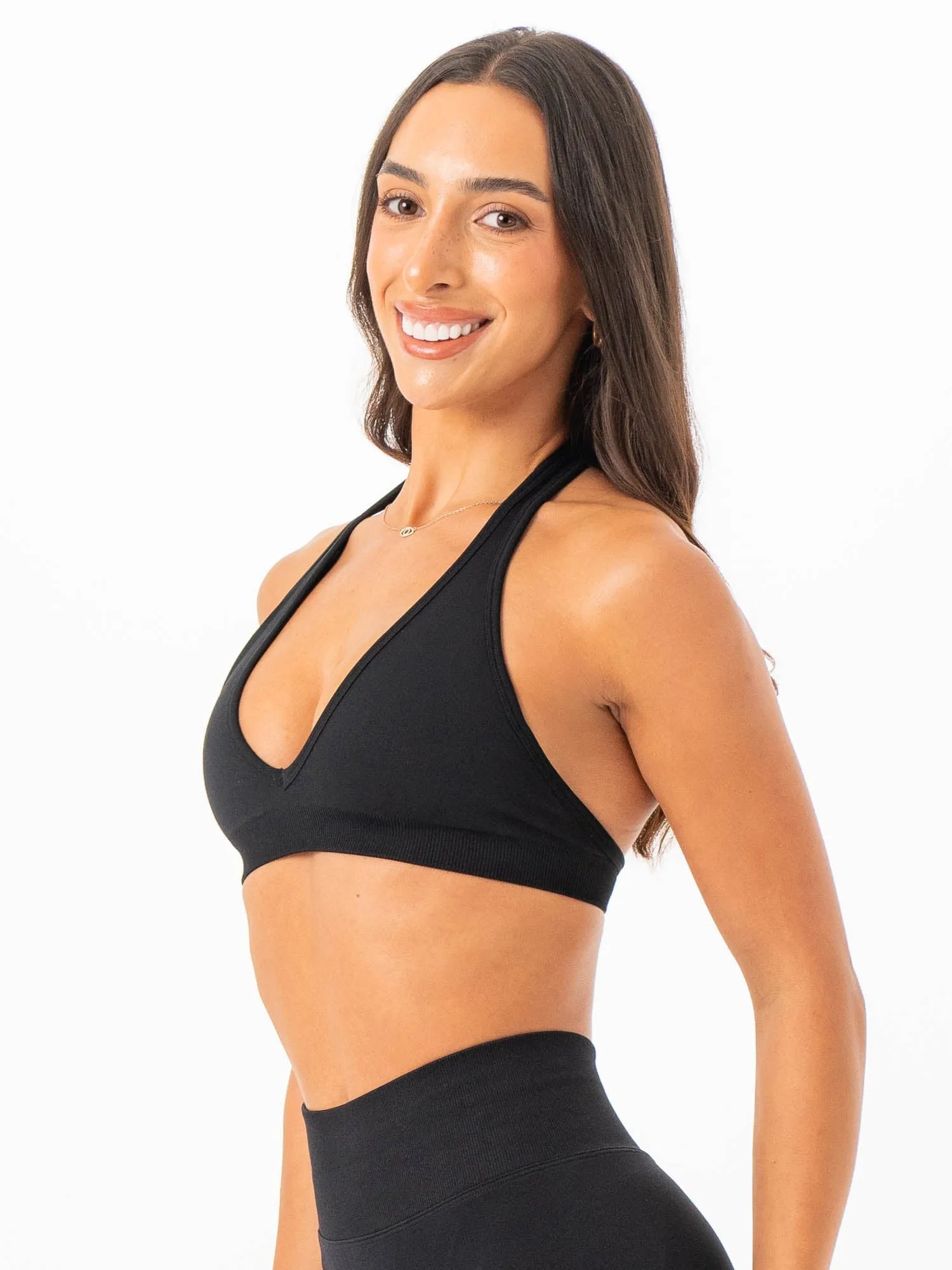 Sculpt Seamless Halter Bra - Black sold by Ryderwear product image thumbnail 3