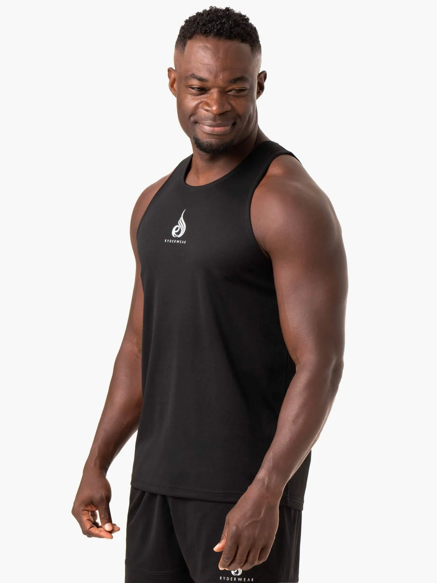 Heighten Mesh Regular Tank - Black sold by Ryderwear product image thumbnail 3