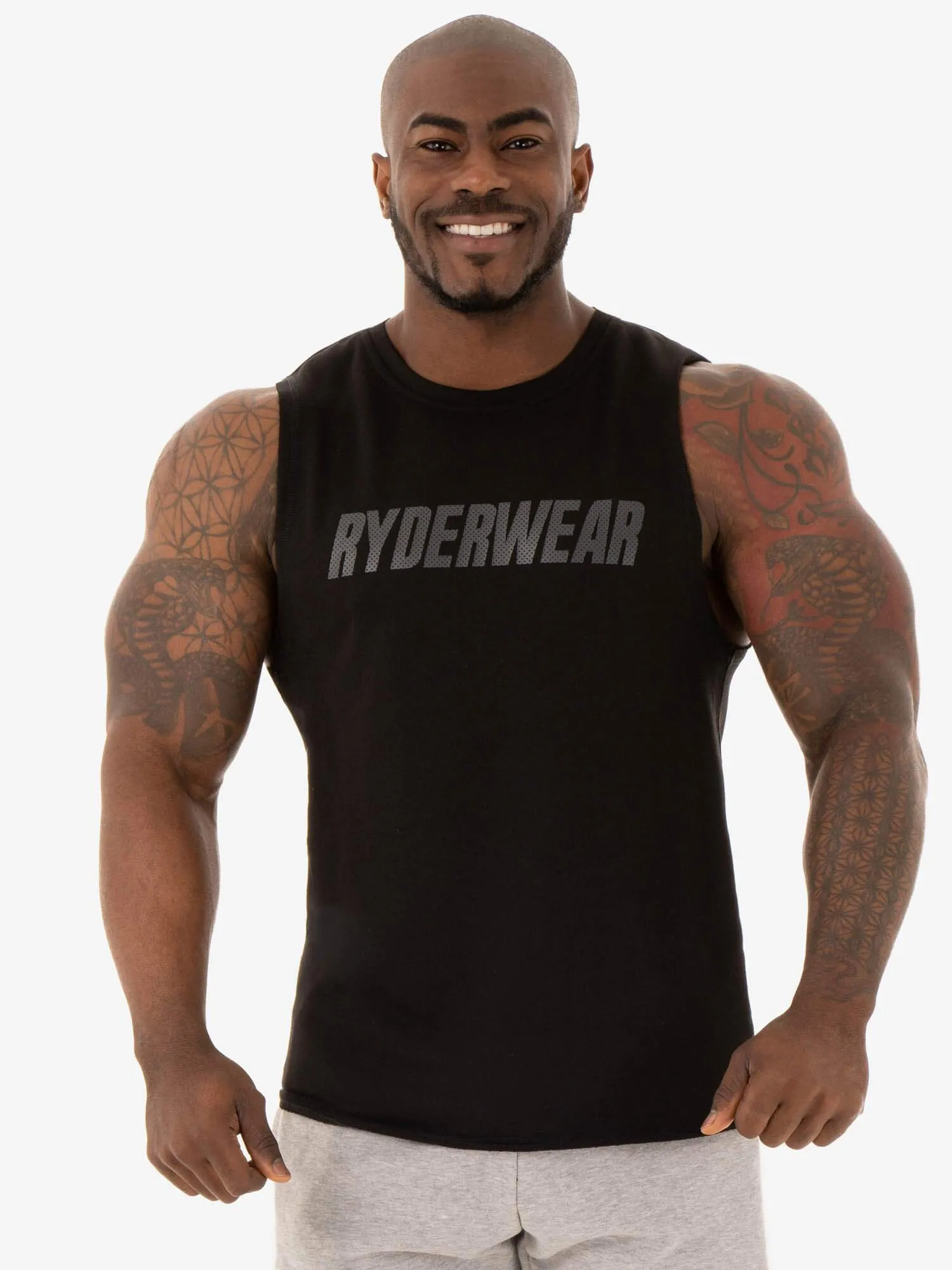 Flex Fleece Tank - Black sold by Ryderwear