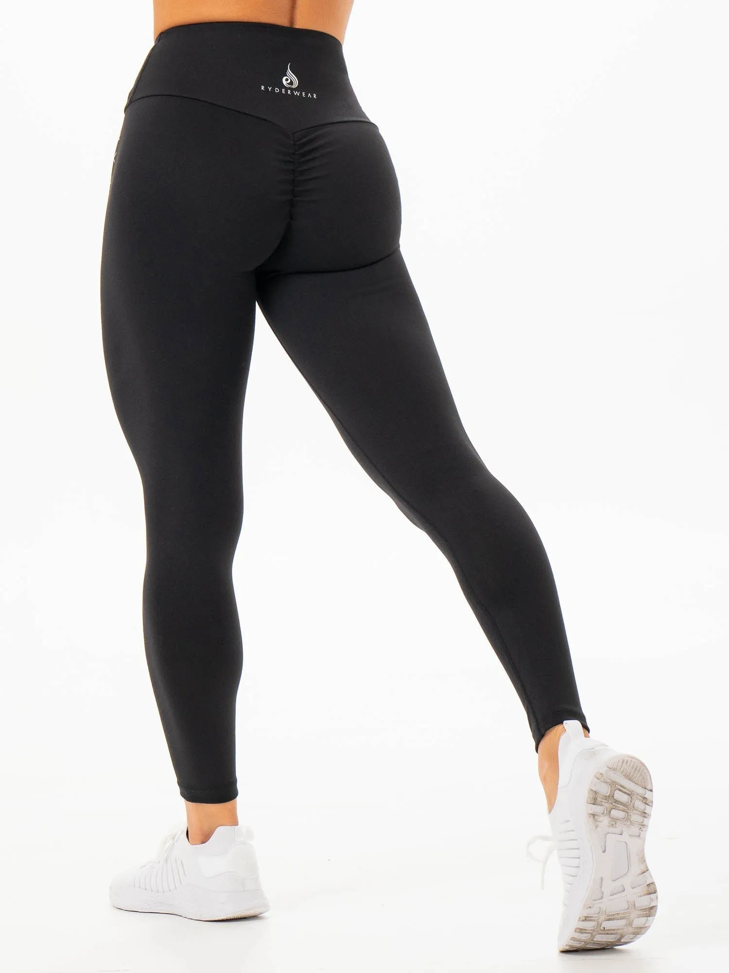 Staples Scrunch Bum Leggings - Black sold by Ryderwear
