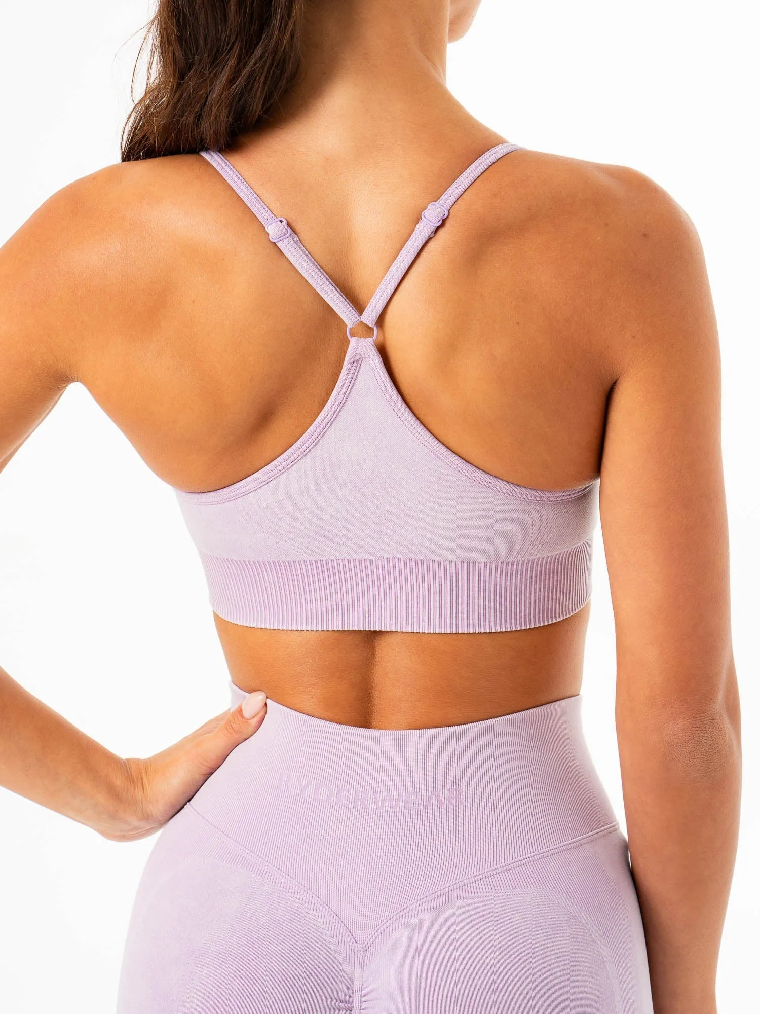 Stonewash Seamless Sports Bra - Lilac Stonewash sold by Ryderwear product image thumbnail 3