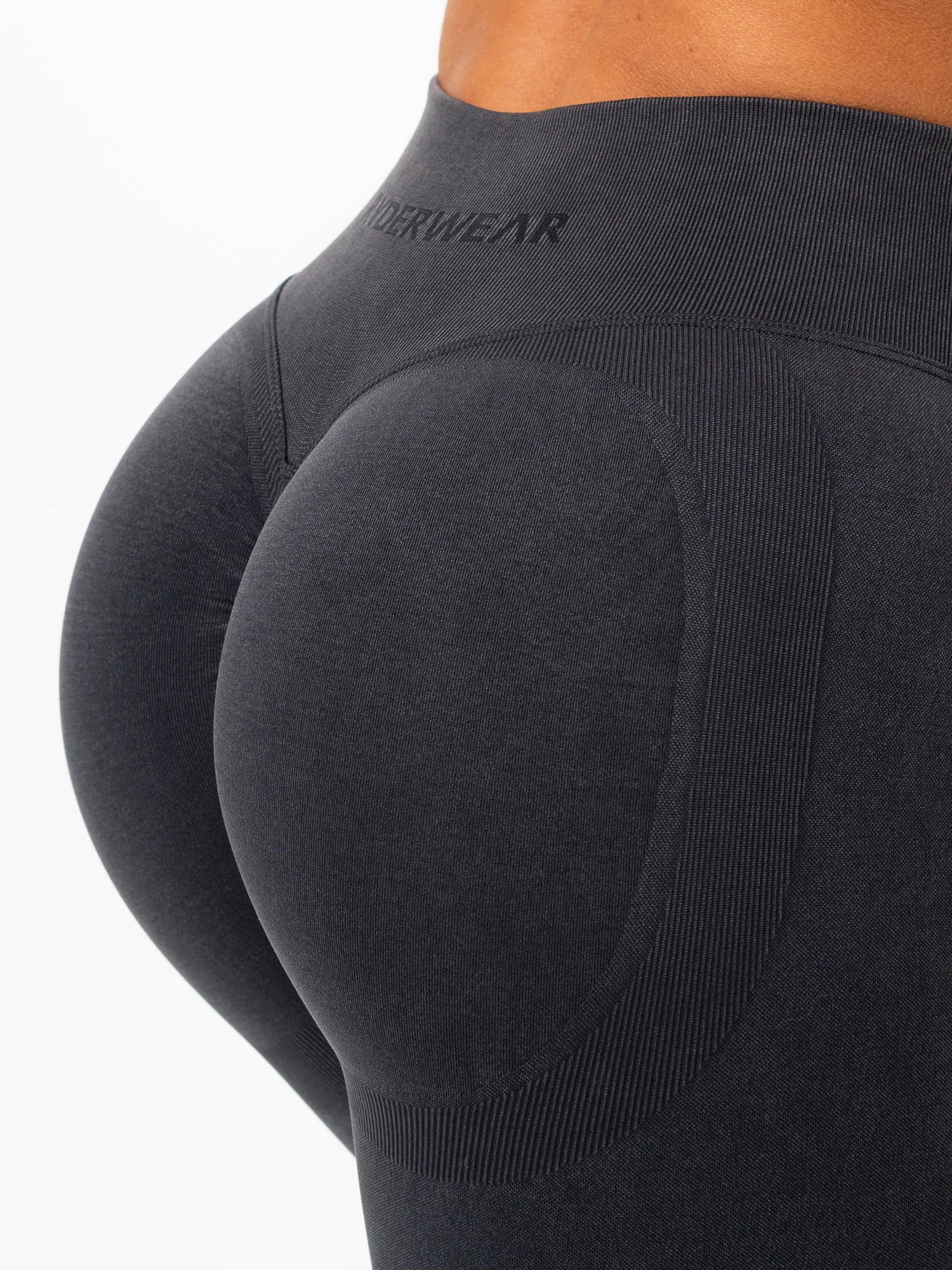 Stonewash Scrunch Seamless Leggings - Black Stonewash sold by Ryderwear product image thumbnail 4