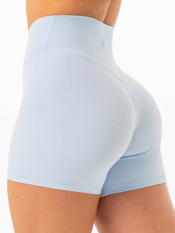 NKD Cross Waist Band Shorts - Sky Blue sold by Ryderwear