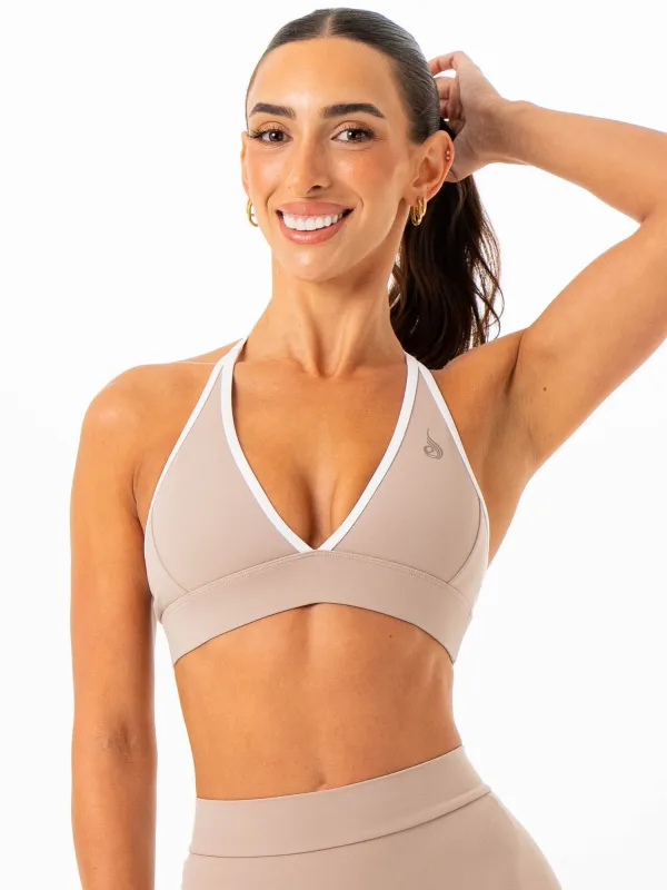 NKD Contrast Halter Bra - Almond sold by Ryderwear