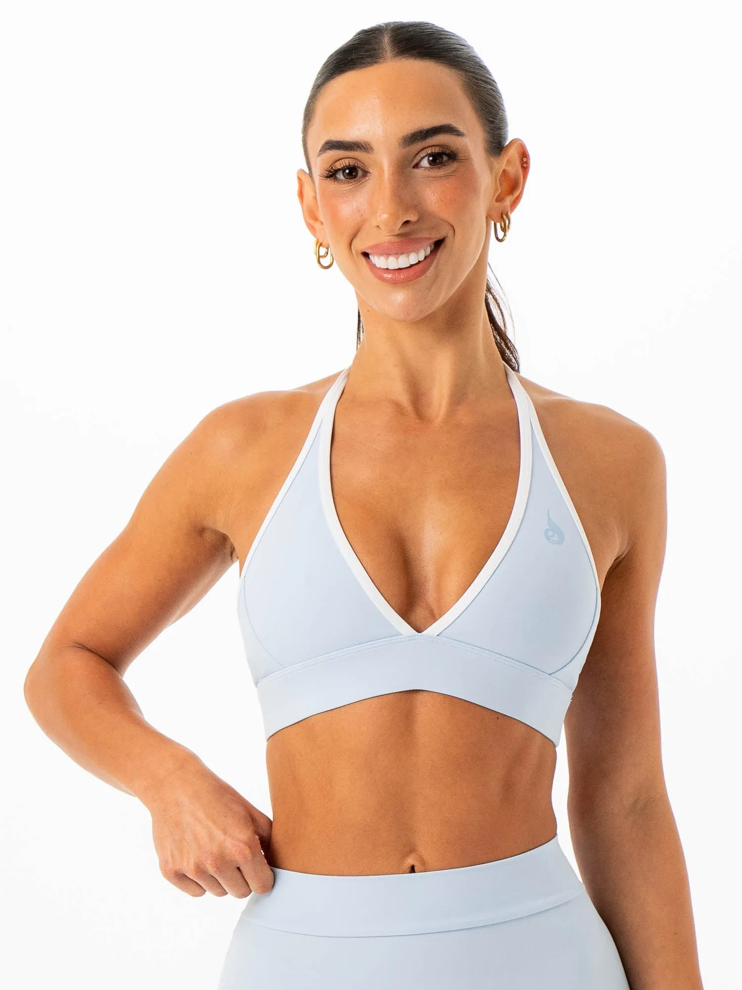 NKD Contrast Halter Bra - Sky Blue sold by Ryderwear