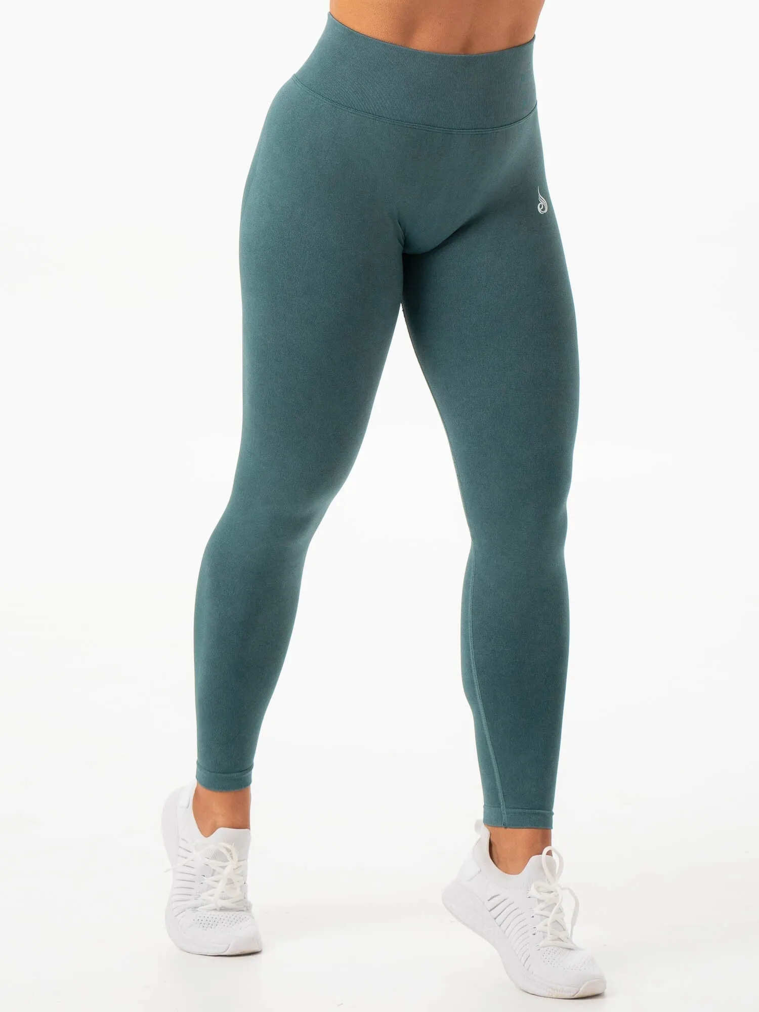 Stonewash Scrunch Seamless Leggings - Petrol Stonewash sold by Ryderwear product image thumbnail 5