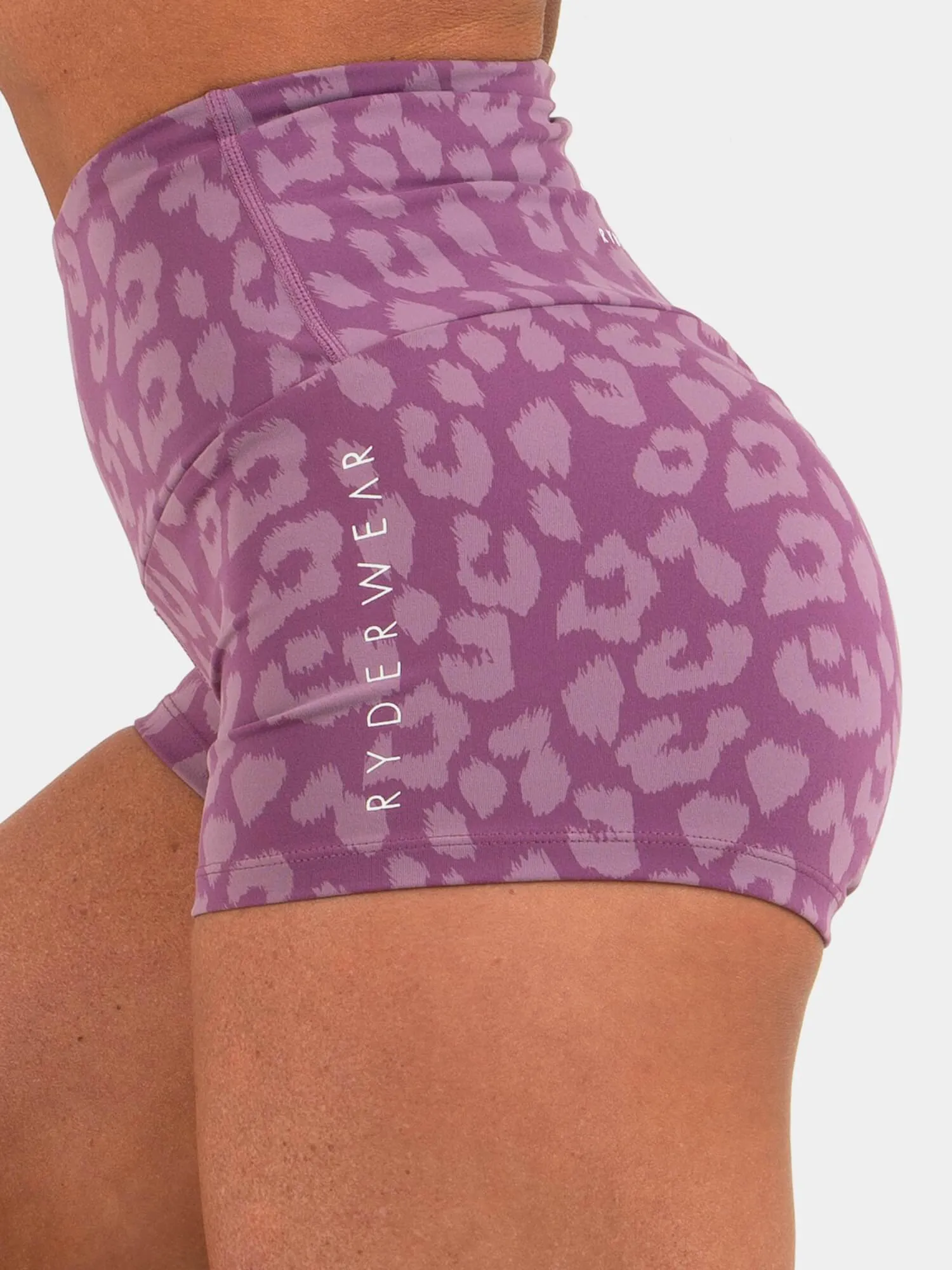 Animal Scrunch Bum Shorts - Leopard Purple sold by Ryderwear product image thumbnail 5