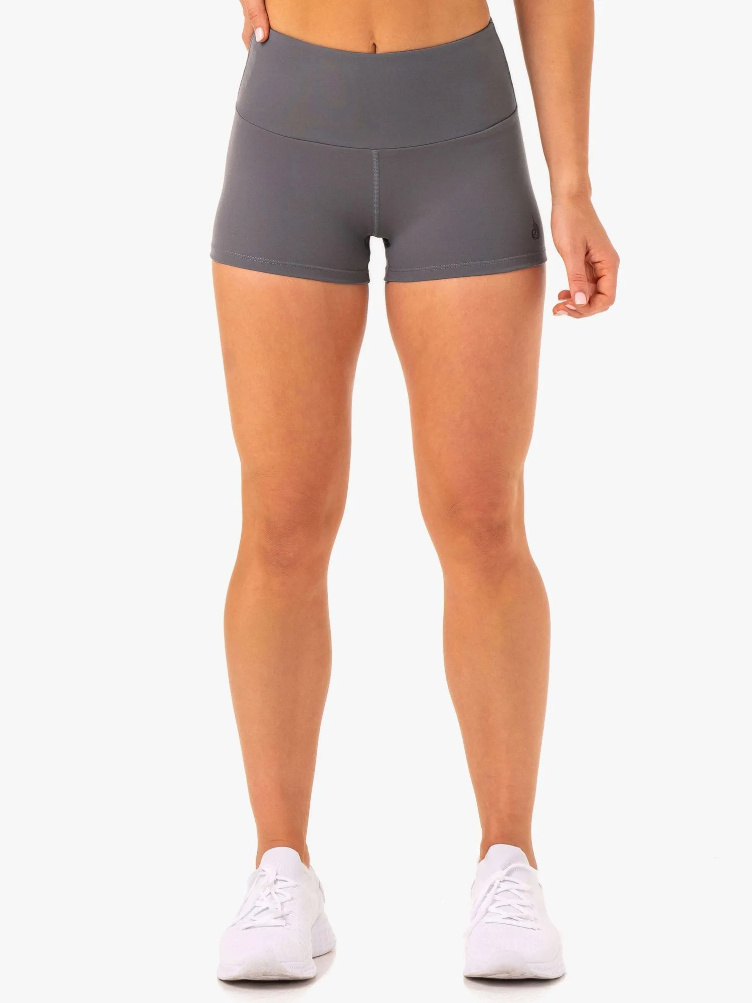 Adapt High Waisted Scrunch Shorts - Grey sold by Ryderwear product image thumbnail 3