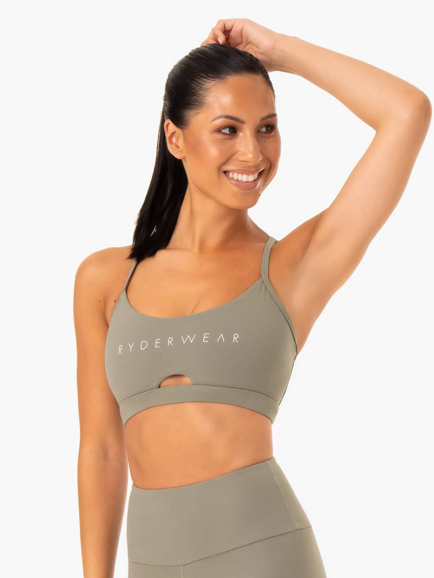 Staples Sports Bra - Khaki sold by Ryderwear product image thumbnail 3