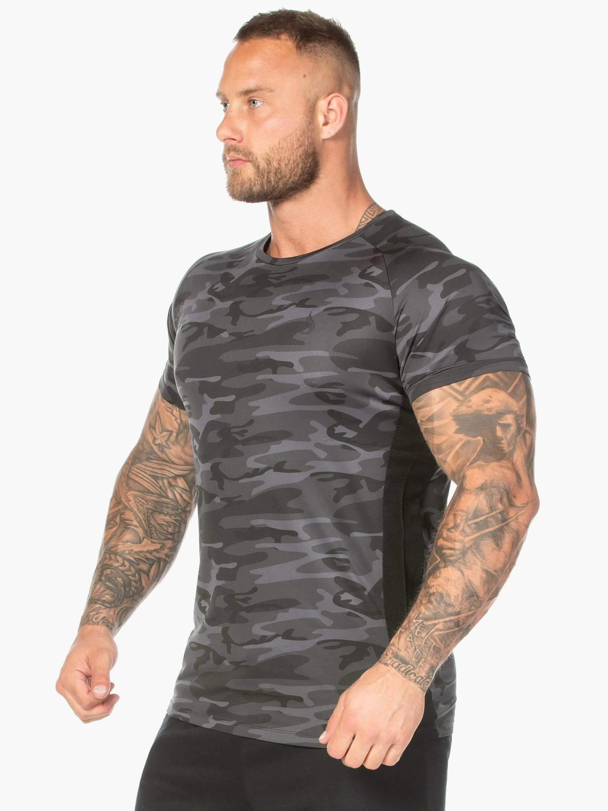Camo Mesh T-Shirt - Black Camo sold by Ryderwear product image thumbnail 3