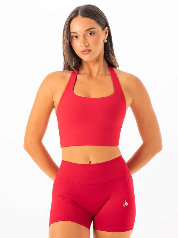 NKD Halter Tank - Cherry sold by Ryderwear