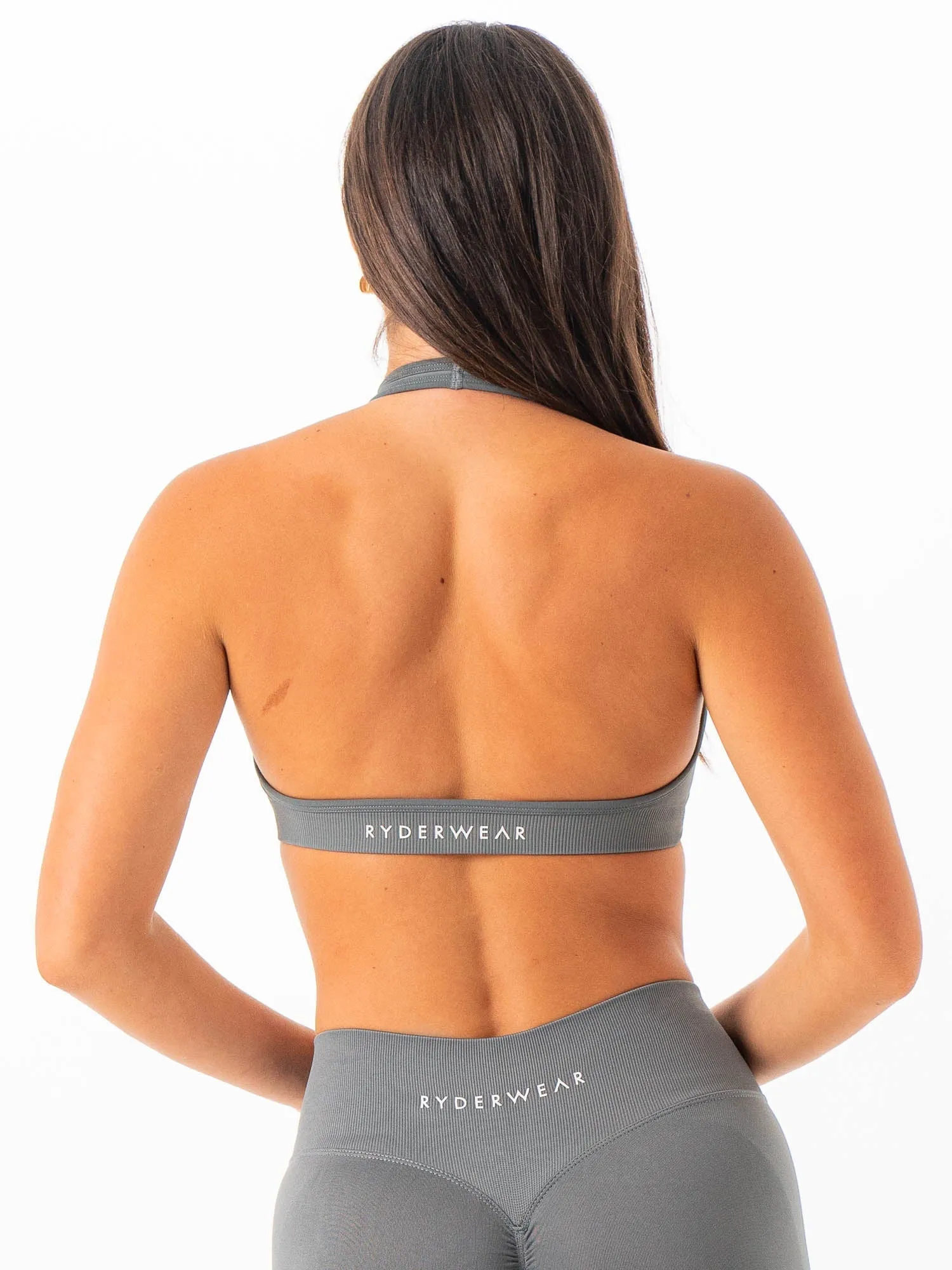 Sculpt Seamless Halter Bra - Slate sold by Ryderwear product image thumbnail 2