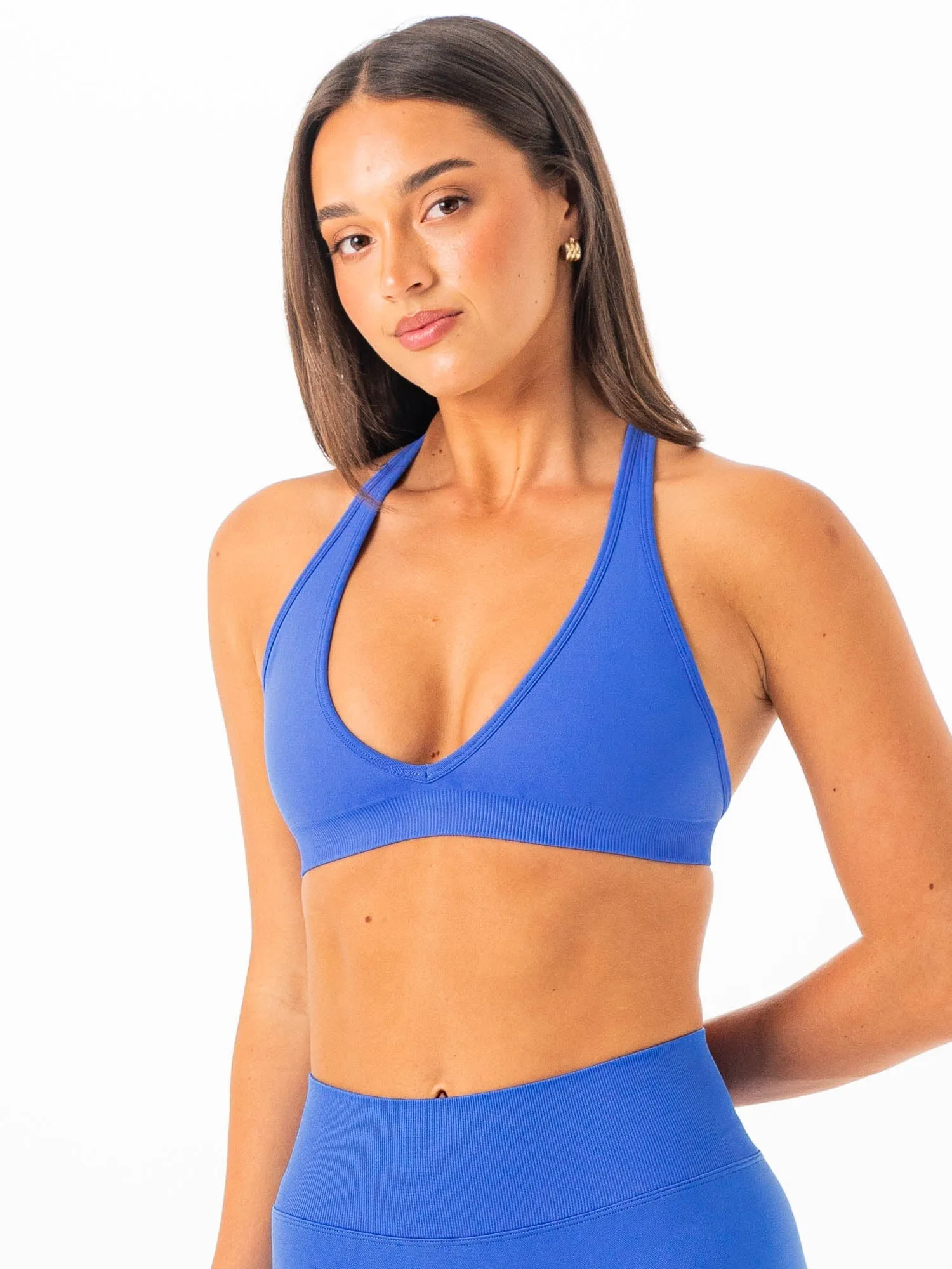 Sculpt Seamless Halter Bra - Electic Blue sold by Ryderwear product image thumbnail 4
