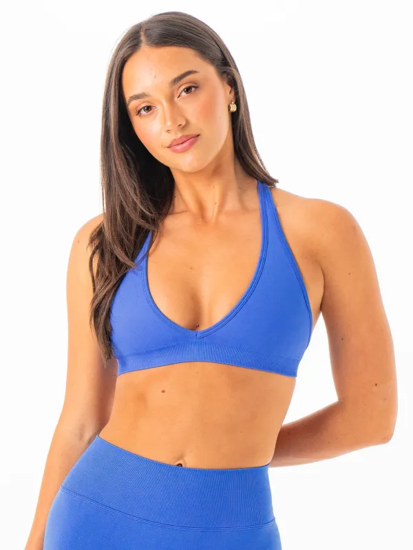 Sculpt Seamless Halter Bra - Electic Blue sold by Ryderwear