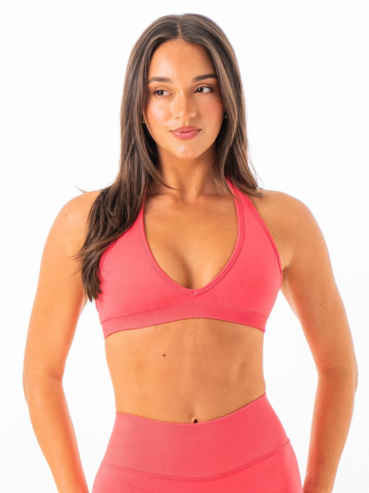 Sculpt Seamless Halter Bra - Watermelon sold by Ryderwear