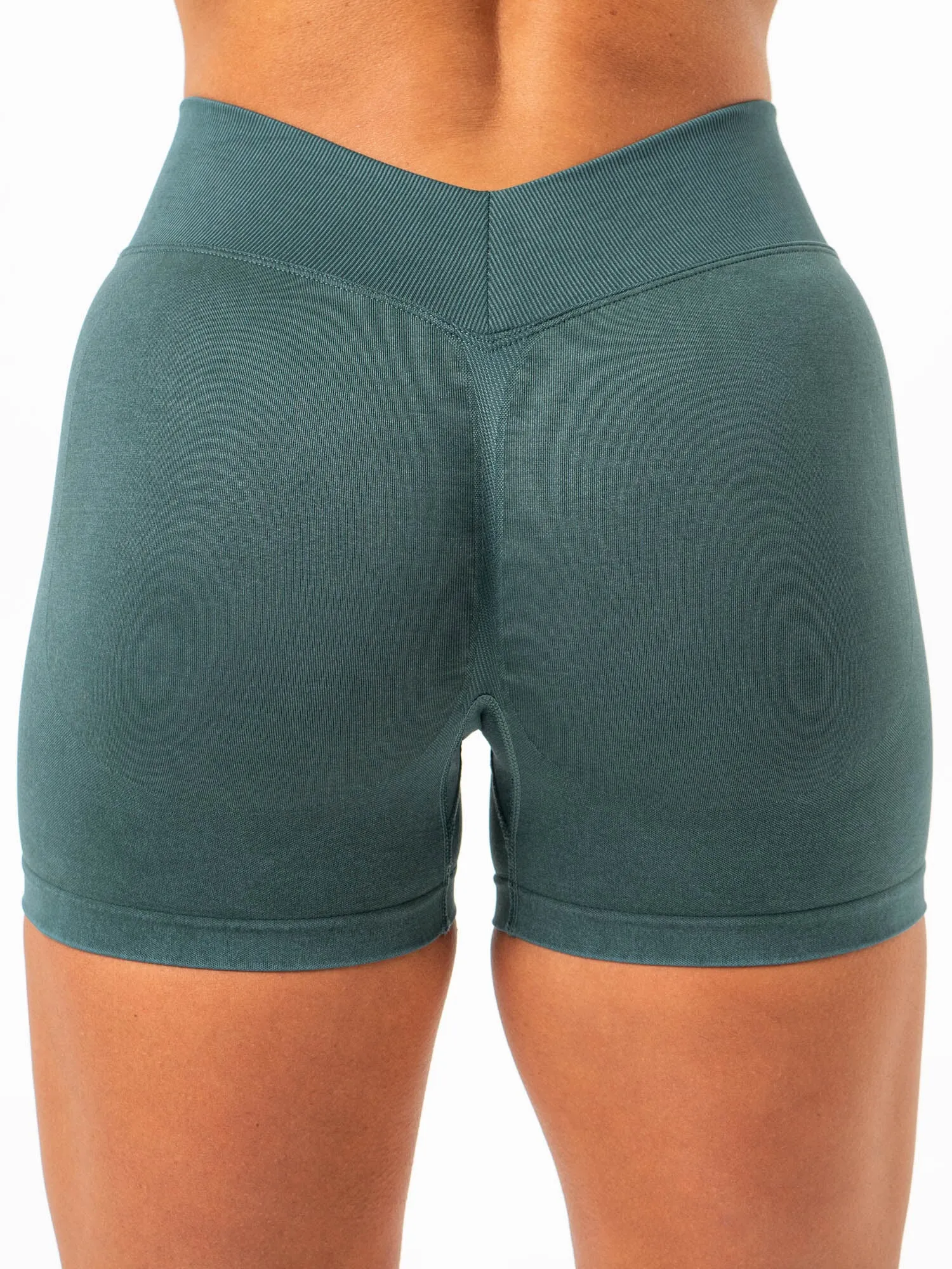 Stonewash Seamless V Back Shorts - Petrol sold by Ryderwear product image thumbnail 3