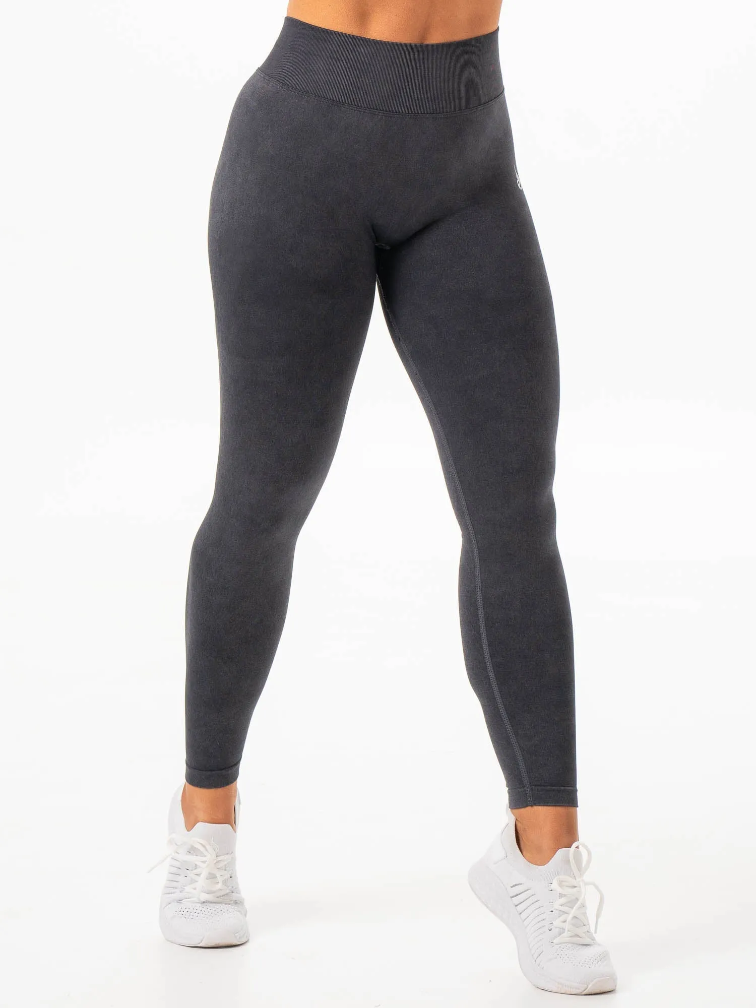Stonewash Seamless V Back Leggings - Black sold by Ryderwear product image thumbnail 5