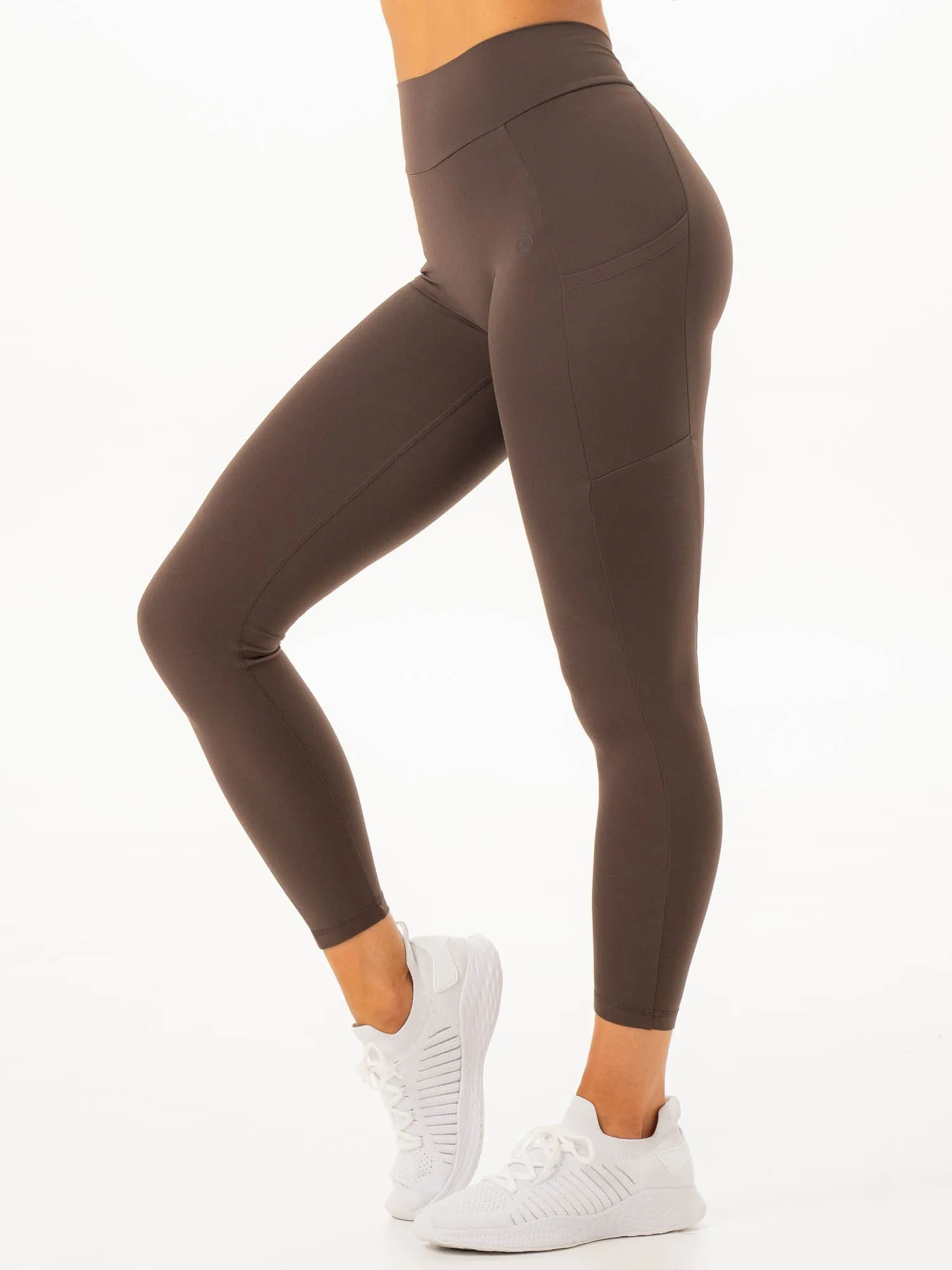 NKD V Scrunch Pocket Leggings - Espresso sold by Ryderwear product image thumbnail 2