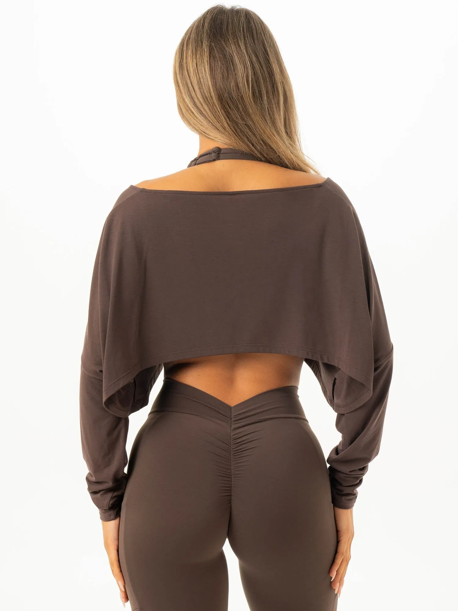 Slouchy Off Shoulder Top - Espresso sold by Ryderwear product image thumbnail 2