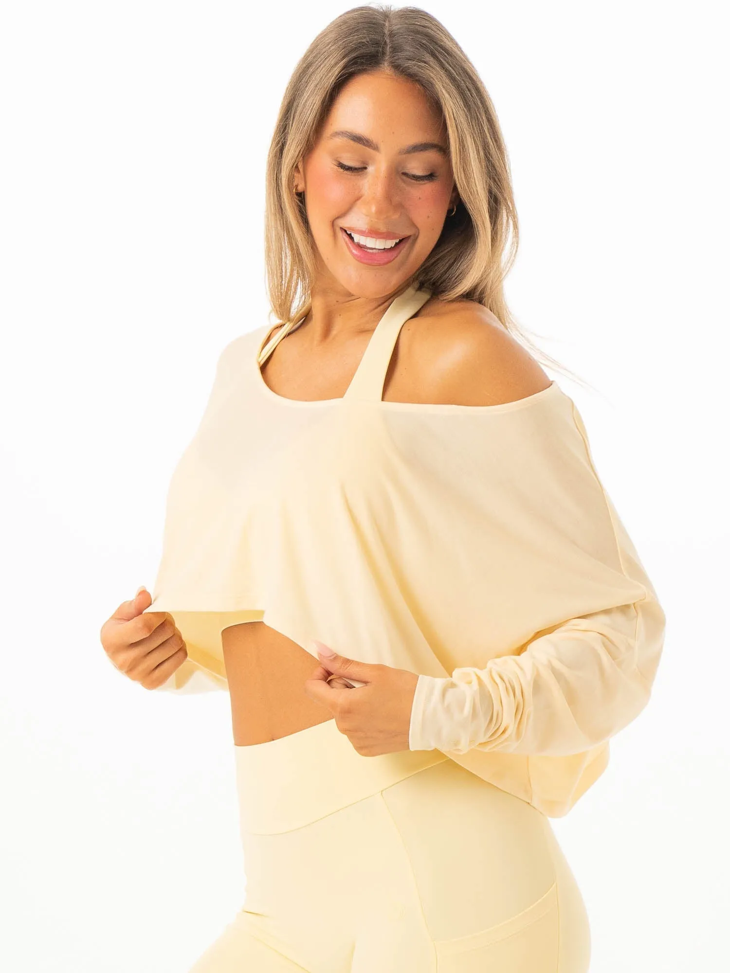 Slouchy Off Shoulder Top - Limoncello sold by Ryderwear product image thumbnail 4