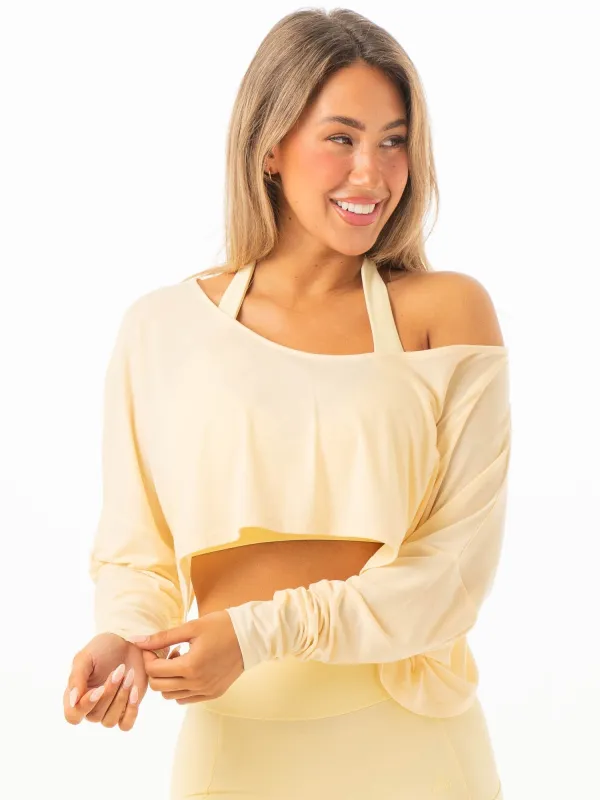 Slouchy Off Shoulder Top - Limoncello sold by Ryderwear