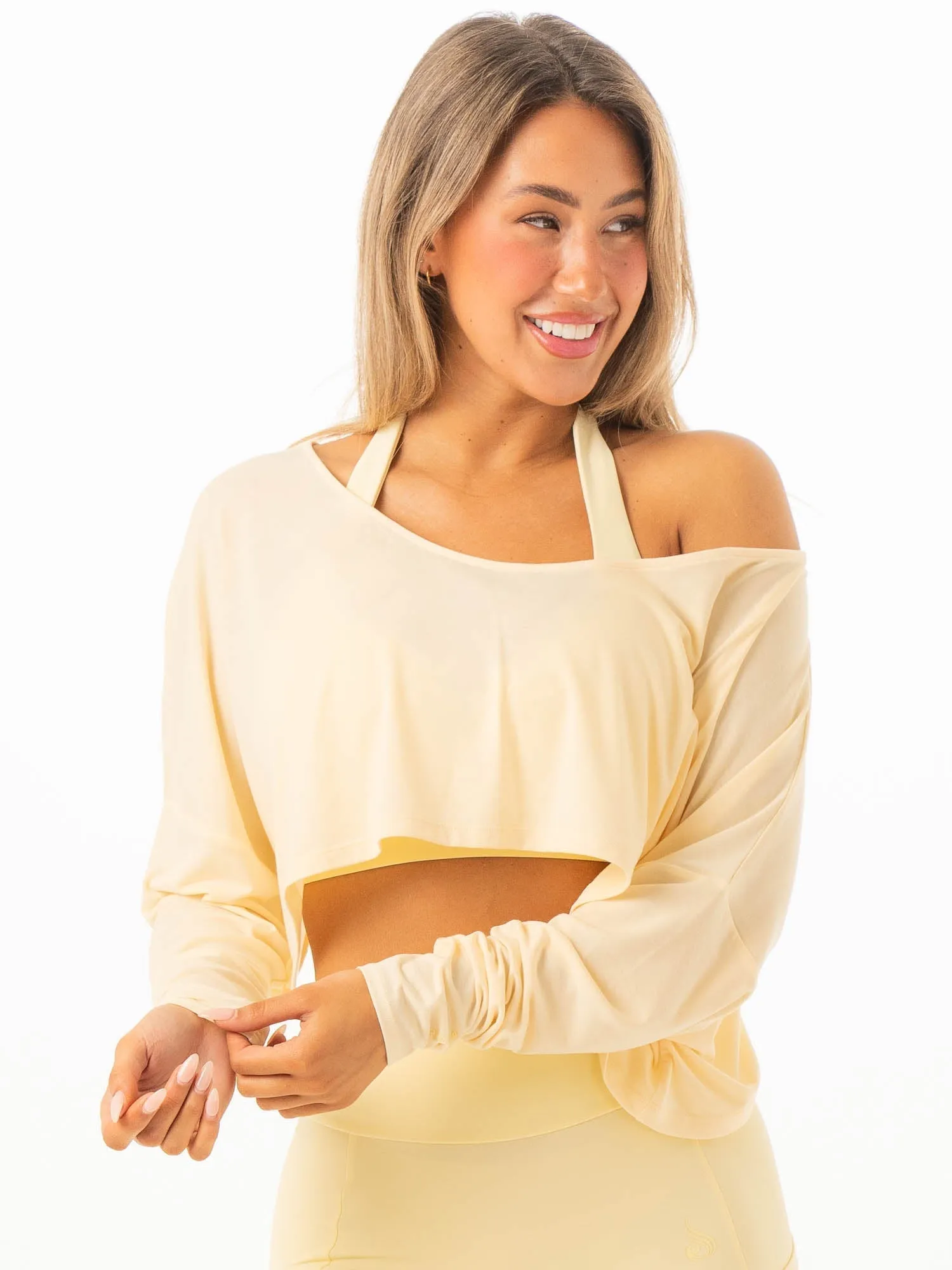 Slouchy Off Shoulder Top - Limoncello sold by Ryderwear
