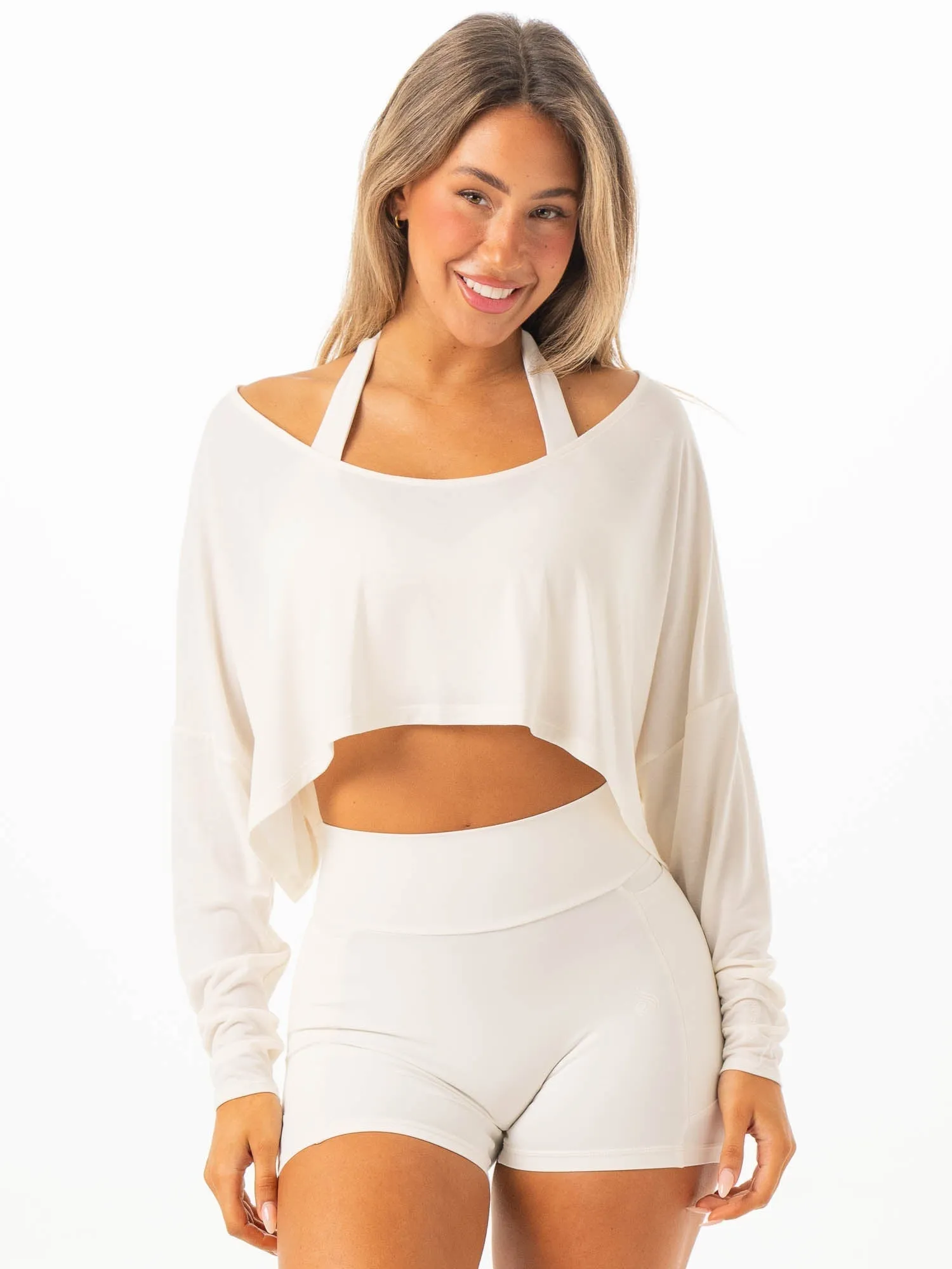 Slouchy Off Shoulder Top - Vanilla sold by Ryderwear product image thumbnail 5