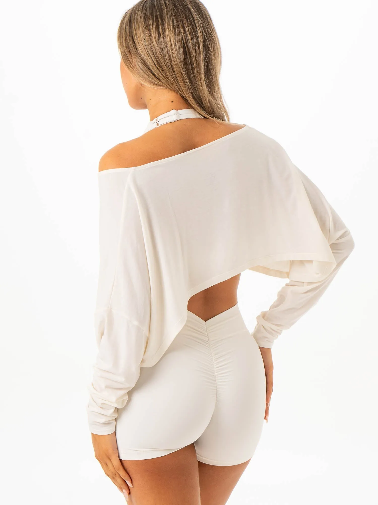 Slouchy Off Shoulder Top - Vanilla sold by Ryderwear product image thumbnail 2