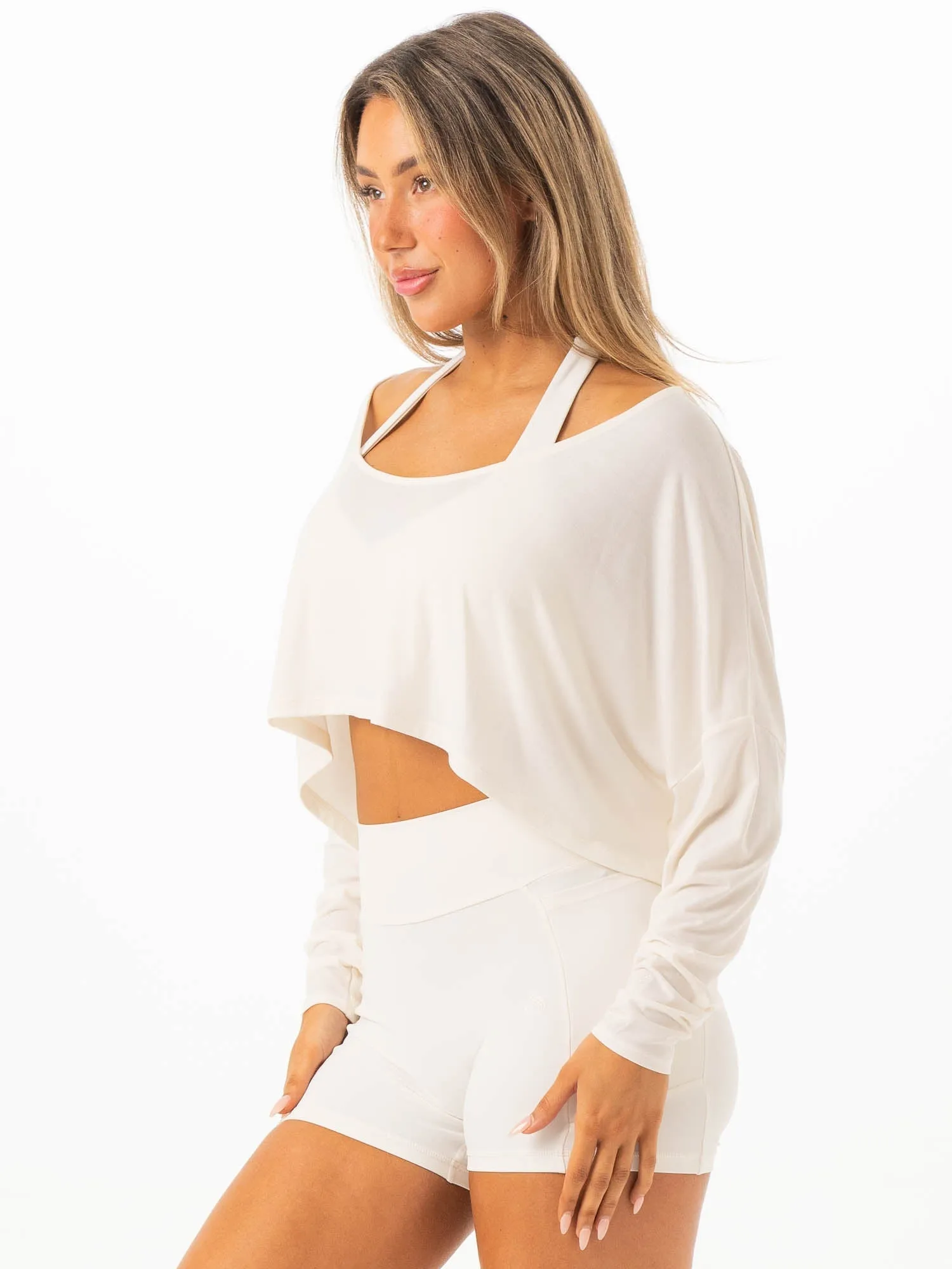 Slouchy Off Shoulder Top - Vanilla sold by Ryderwear product image thumbnail 3