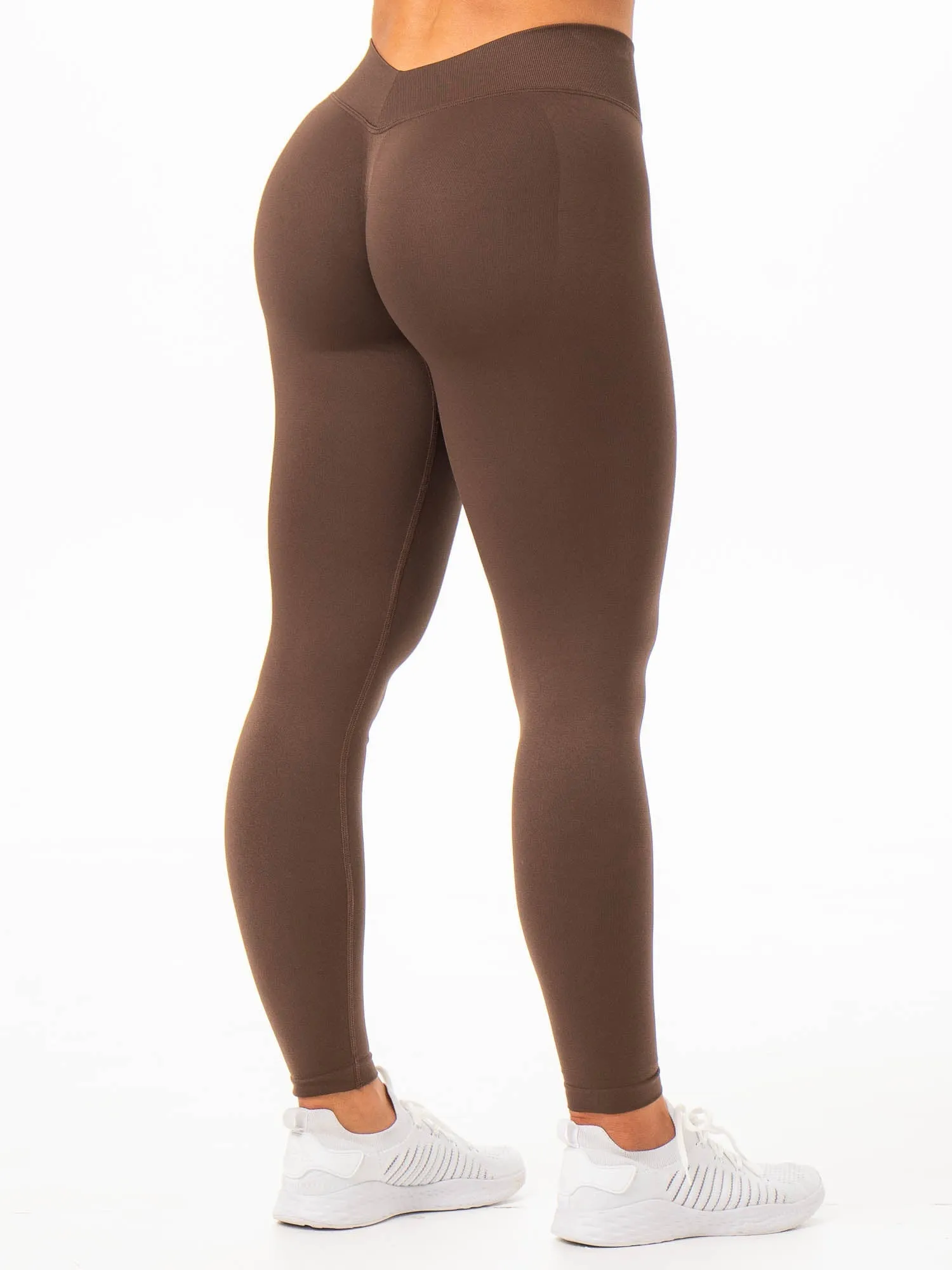 Boost V Back Leggings - Chocolate sold by Ryderwear product image thumbnail 4