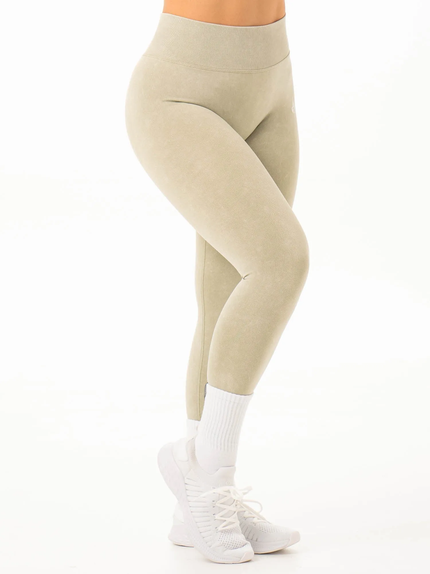 Stonewash Scrunch Seamless Leggings - Matcha Stonewash sold by Ryderwear product image thumbnail 4