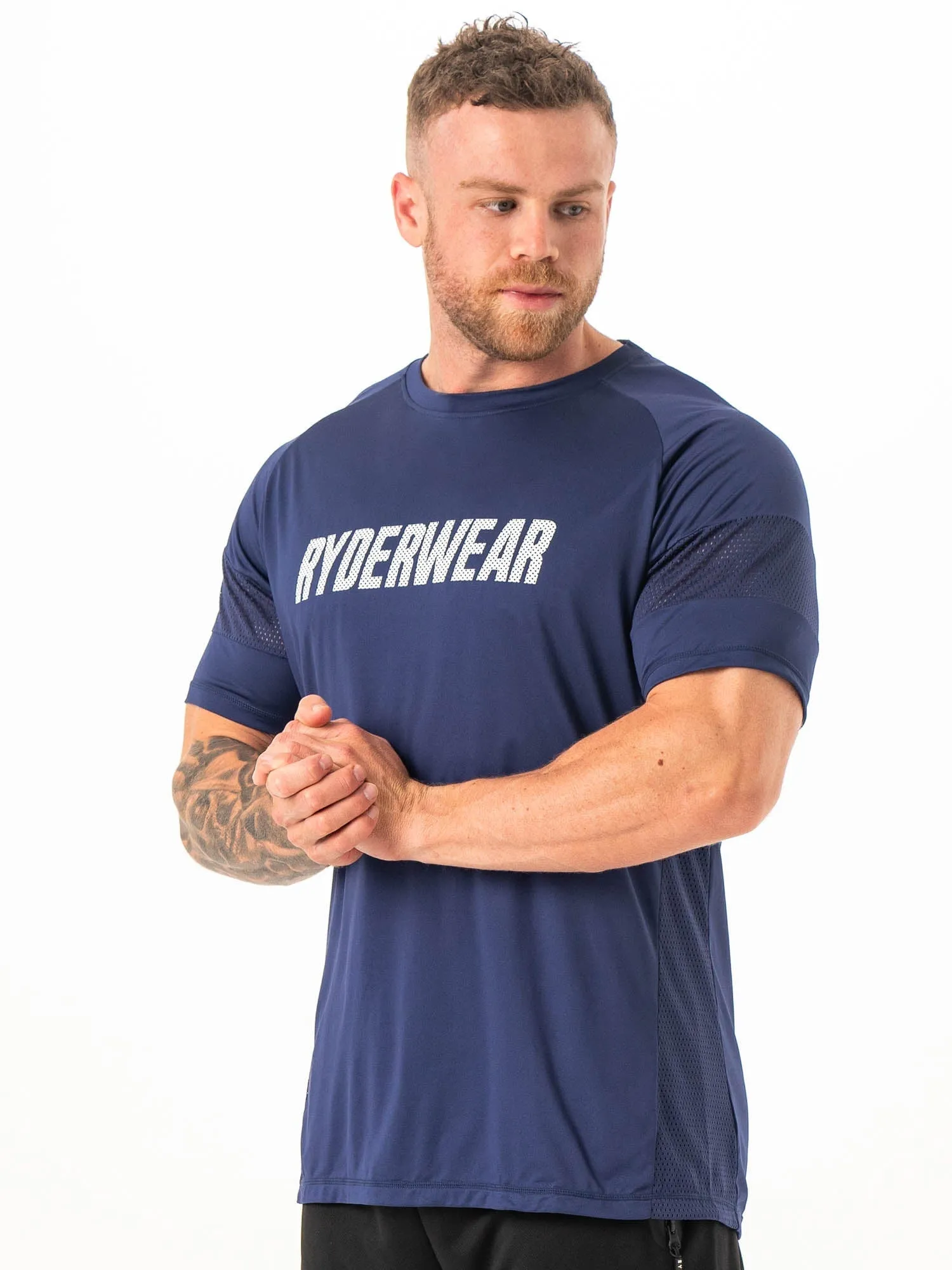 Flex Mesh T-Shirt -Navy sold by Ryderwear product image thumbnail 3