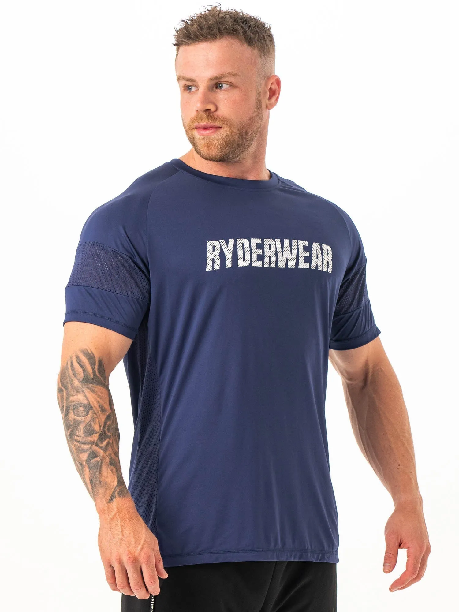 Flex Mesh T-Shirt -Navy sold by Ryderwear product image thumbnail 4