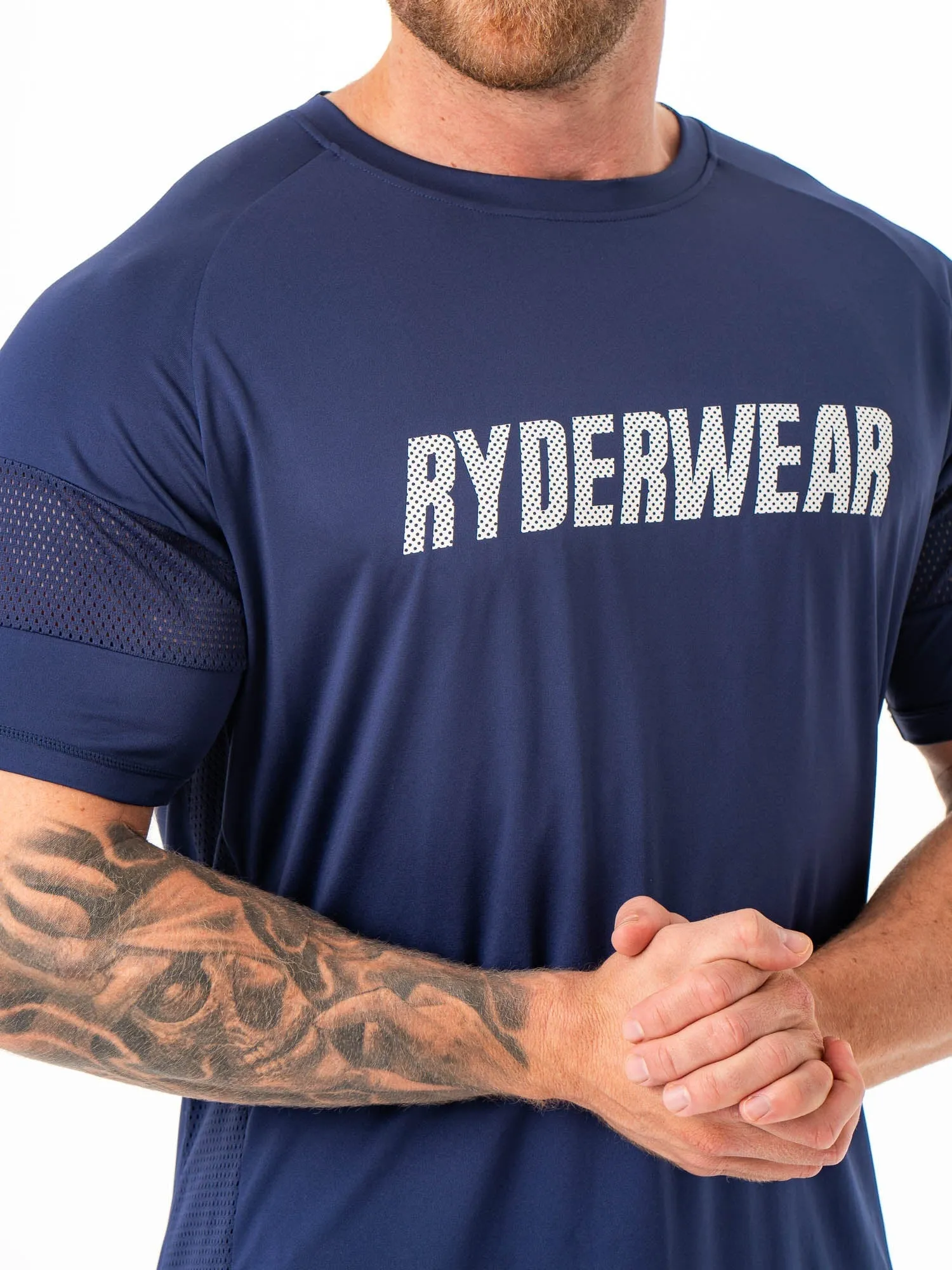Flex Mesh T-Shirt -Navy sold by Ryderwear product image thumbnail 5
