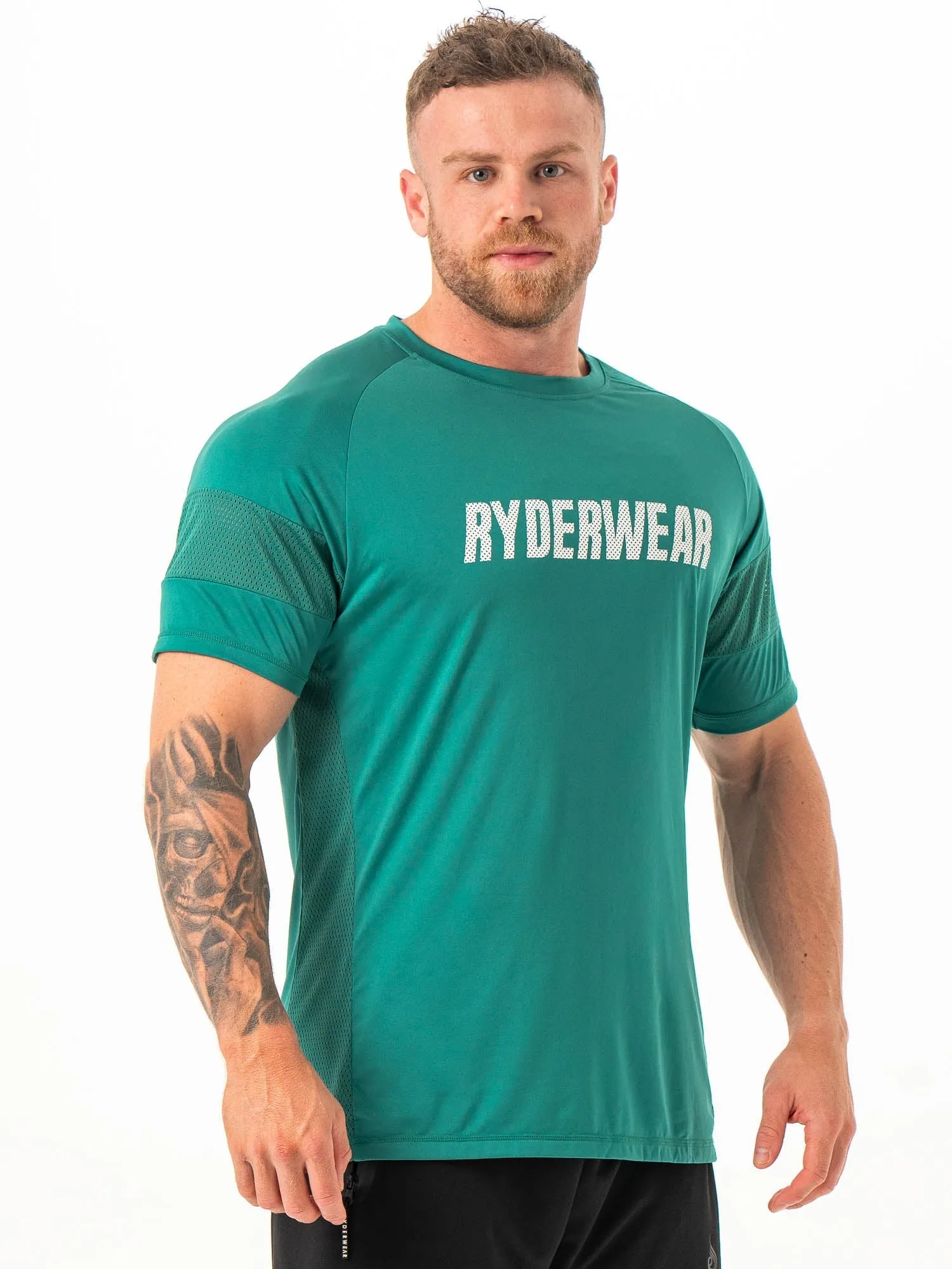 Flex Mesh T-Shirt - Emerald sold by Ryderwear product image thumbnail 4