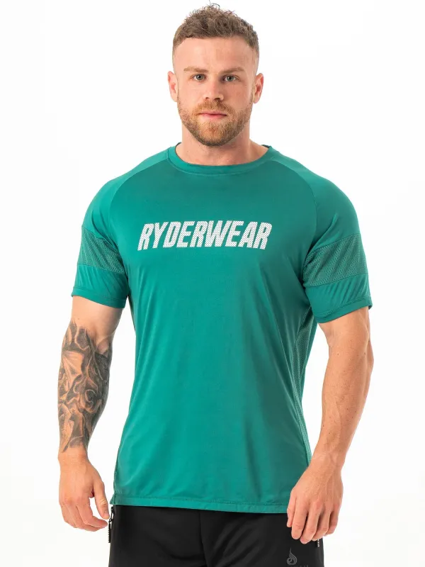 Flex Mesh T-Shirt - Emerald sold by Ryderwear