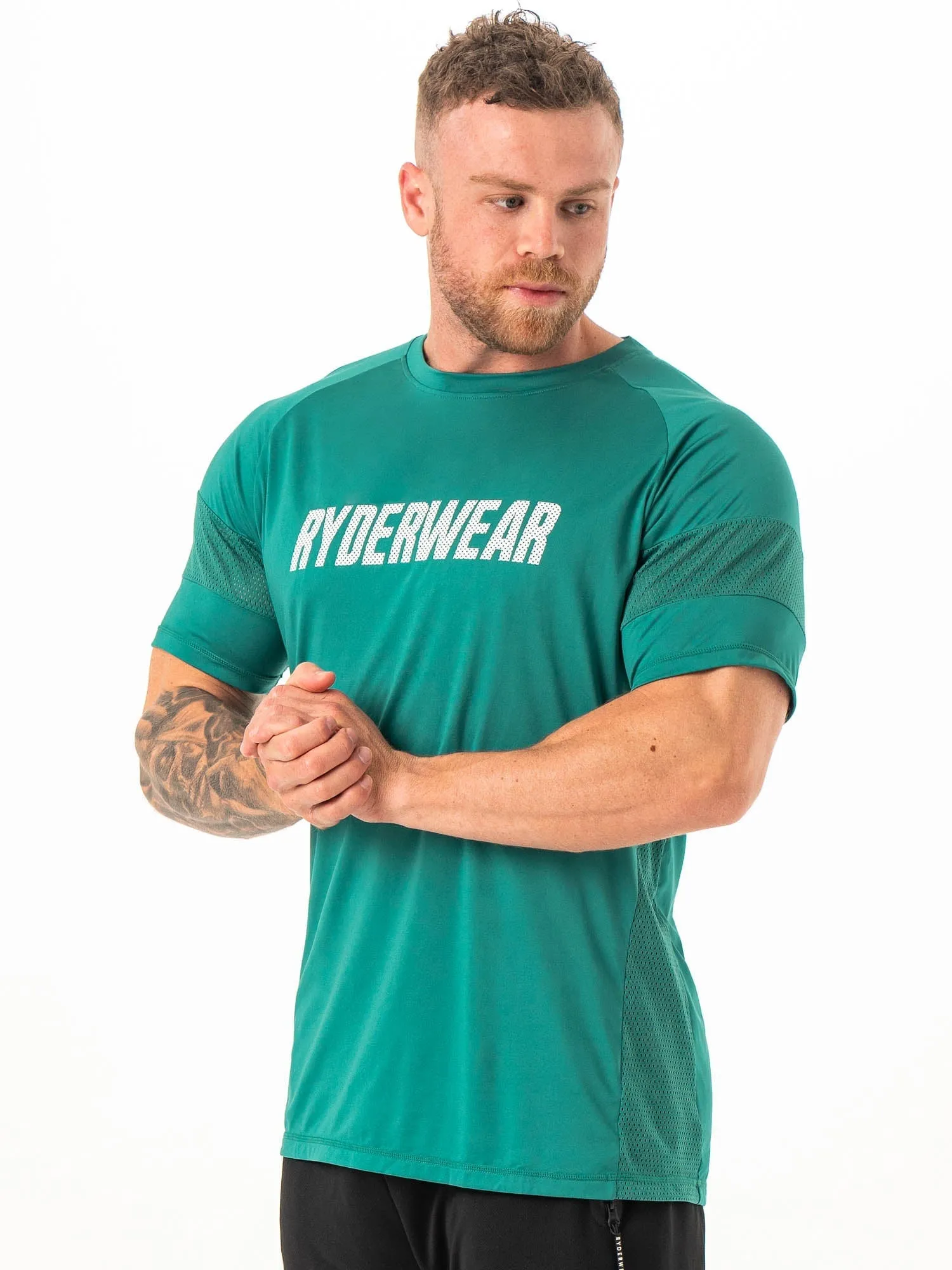 Flex Mesh T-Shirt - Emerald sold by Ryderwear product image thumbnail 3